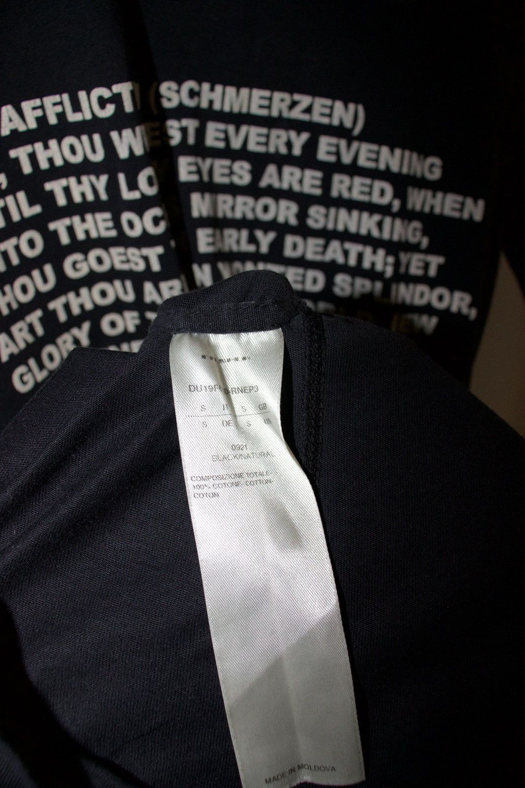 Rick Owens × Rick Owens Drkshdw RICK OWENS DRKSHDW FW19 "DEEPER THAN A MOTHERS TEARS" TSHIRT Size US S / EU 44-46 / 1 - 7 Thumbnail