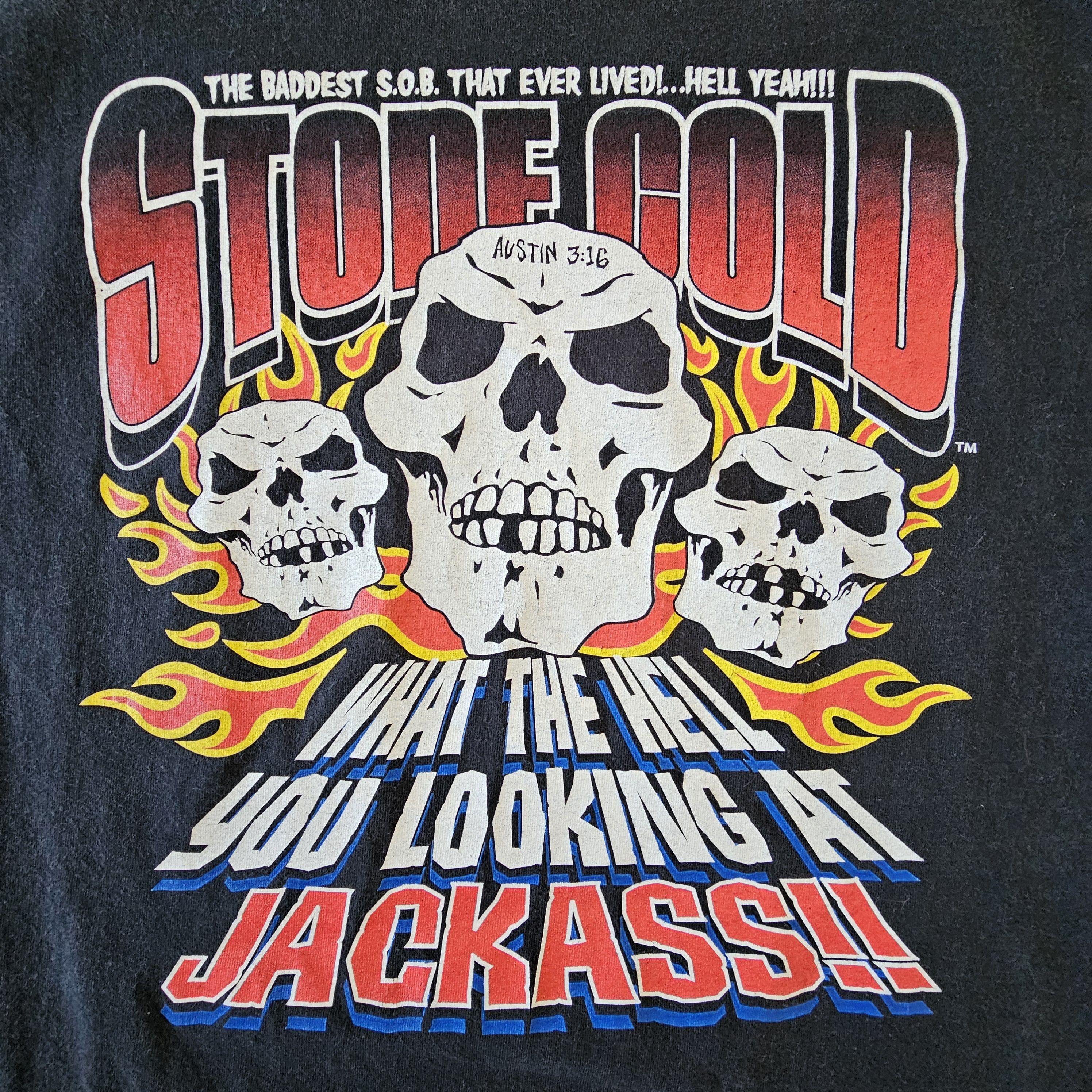 WWE × WWF Vintage 2000 WWF Stone Cold Steve Austin Jackass tee shirt Size US L / EU 52-54 / 3 - 2 Thumbnail