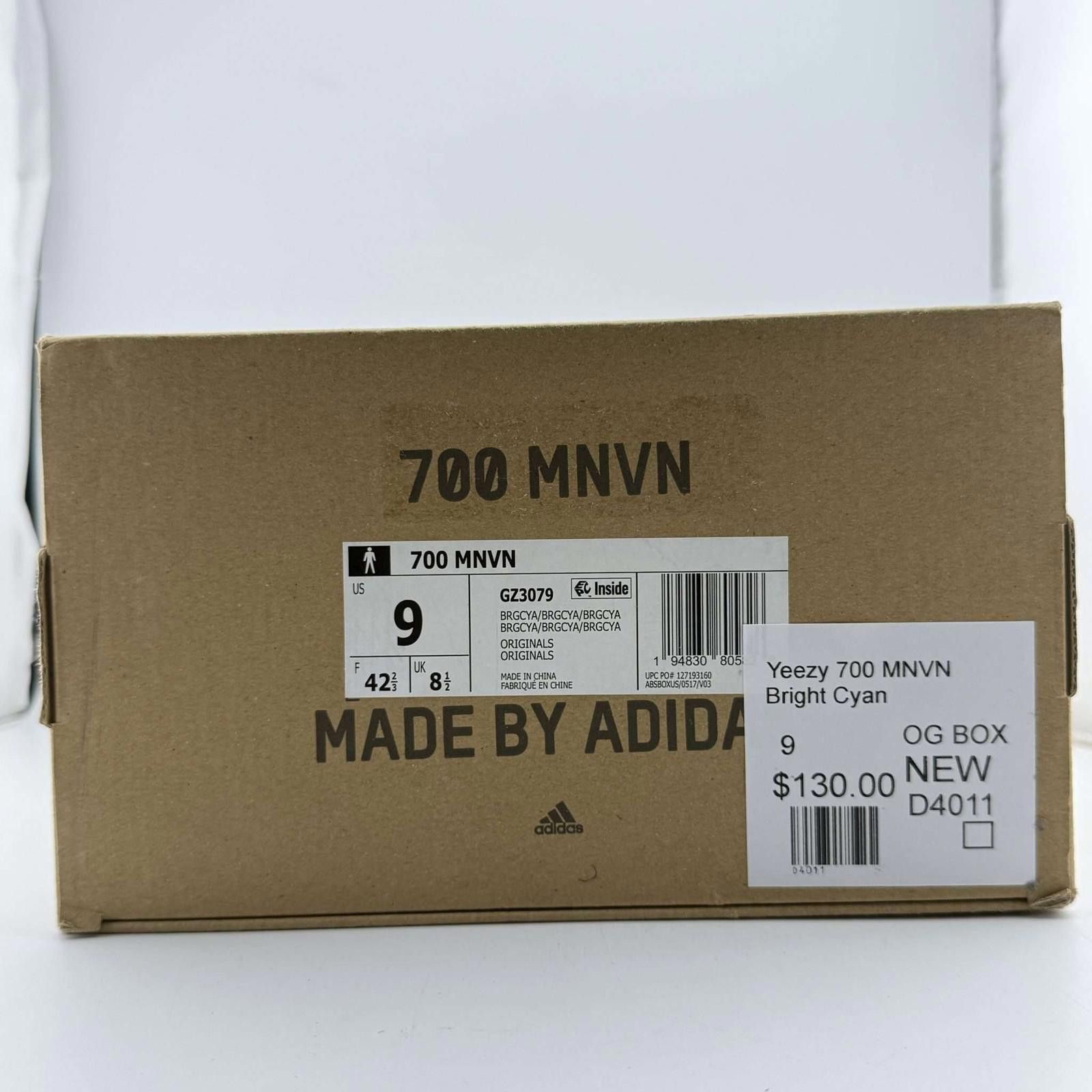 Adidas Adidas Yeezy 700 MNVN Bright Cyan US 9 New with Box GZ3079 Size US 9 / EU 42 - 7 Thumbnail