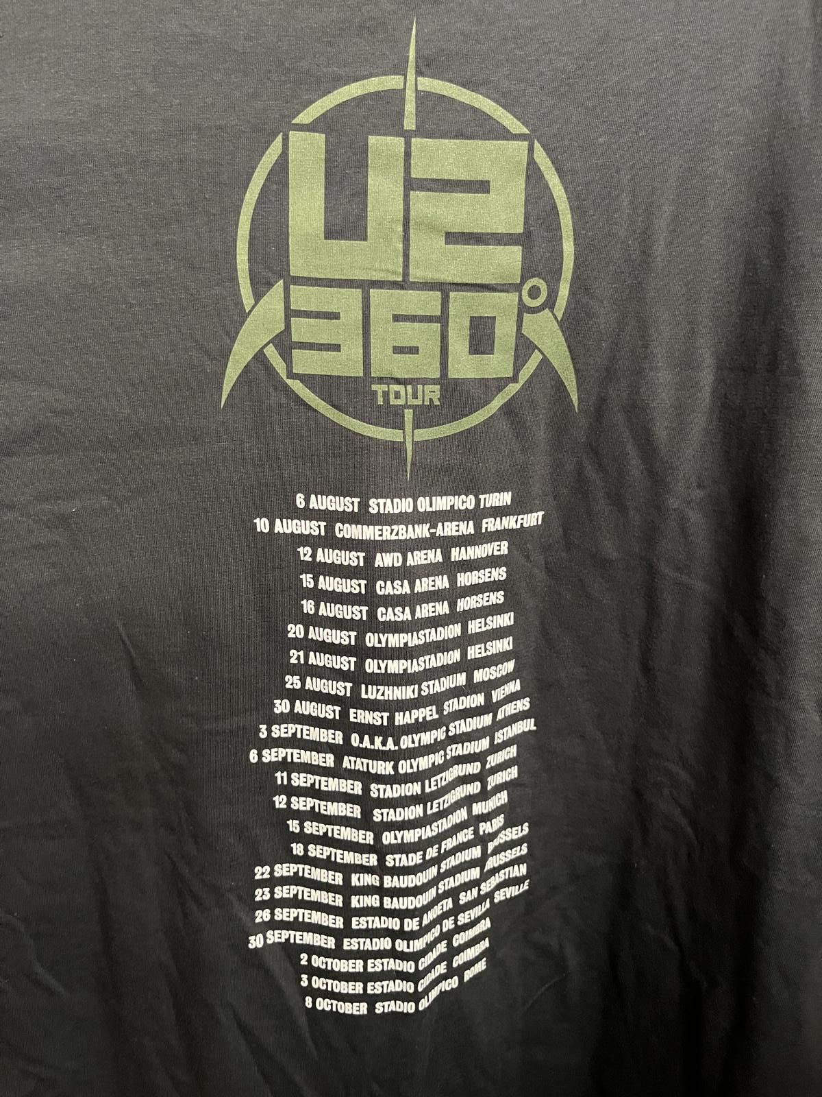 Designer U2 360 Stadium Tour T-shirt - Band Photo - 2 Sided Dates -XL Size US XL / EU 56 / 4 - 6 Thumbnail