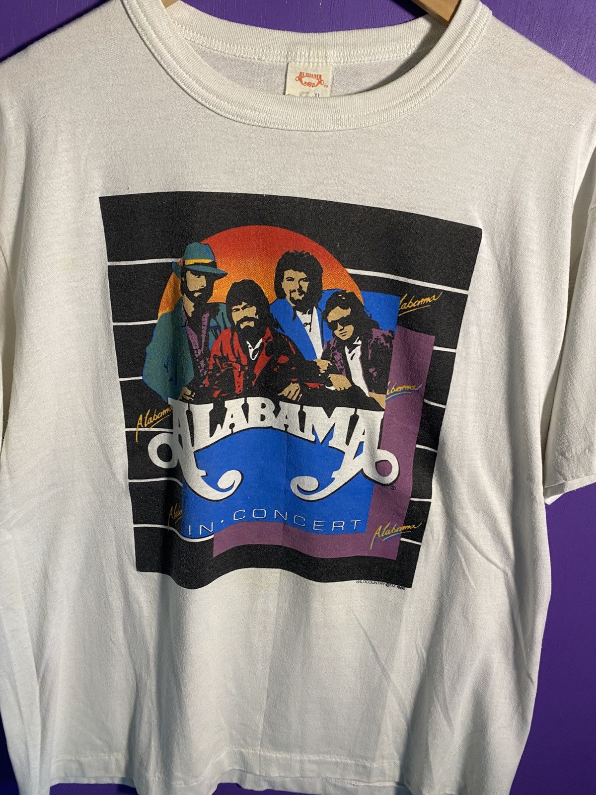 Band Tees Vintage 1986 Alabama in concert band members tour tee Size US L / EU 52-54 / 3 - 3 Thumbnail