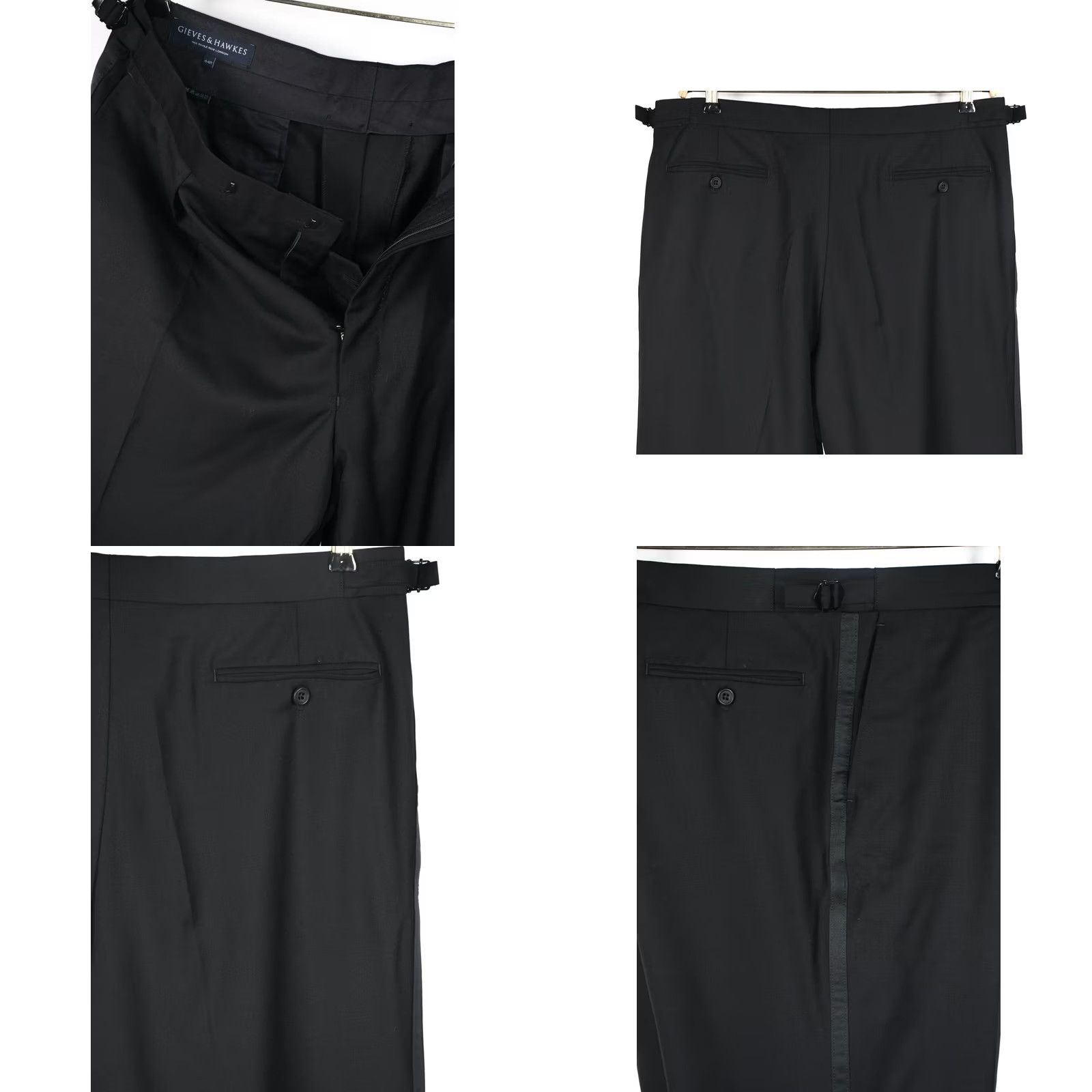 Gieves & Hawkes Gieves & Hawkes Wool Trousers with Stripes Men's 44R Black Wool Formal Pants Men 44R Vintage No (adjusted) Size US 44 / EU 60 - 8 Thumbnail