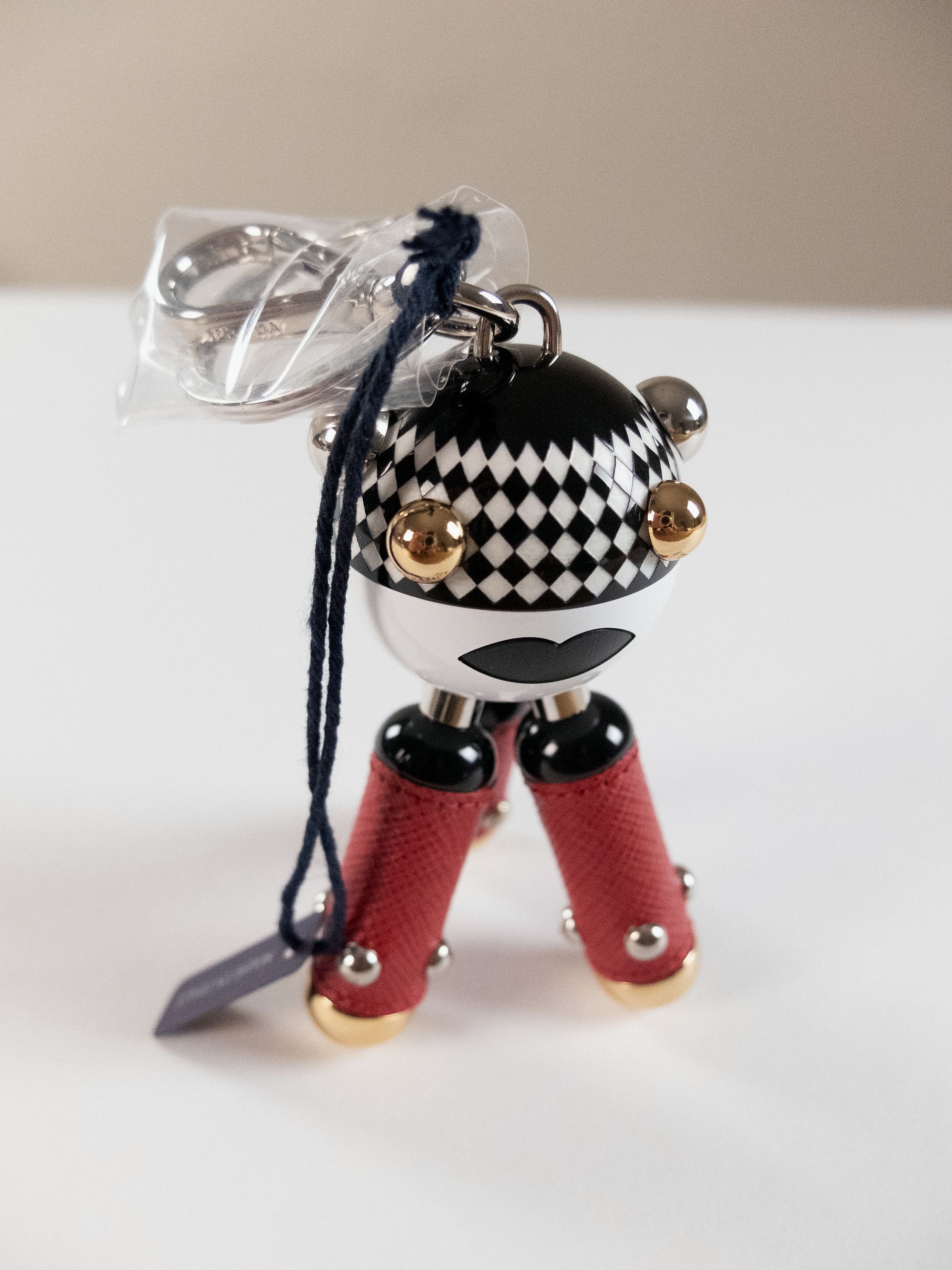 Prada PRADA Pradamalia Disco leather & metal robot keyring charm Size ONE SIZE - 3 Thumbnail