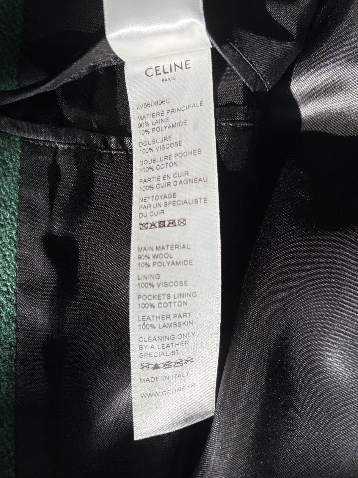 Celine Celine SS21 Green Varsity Jacket Size US S / EU 44-46 / 1 - 7 Thumbnail