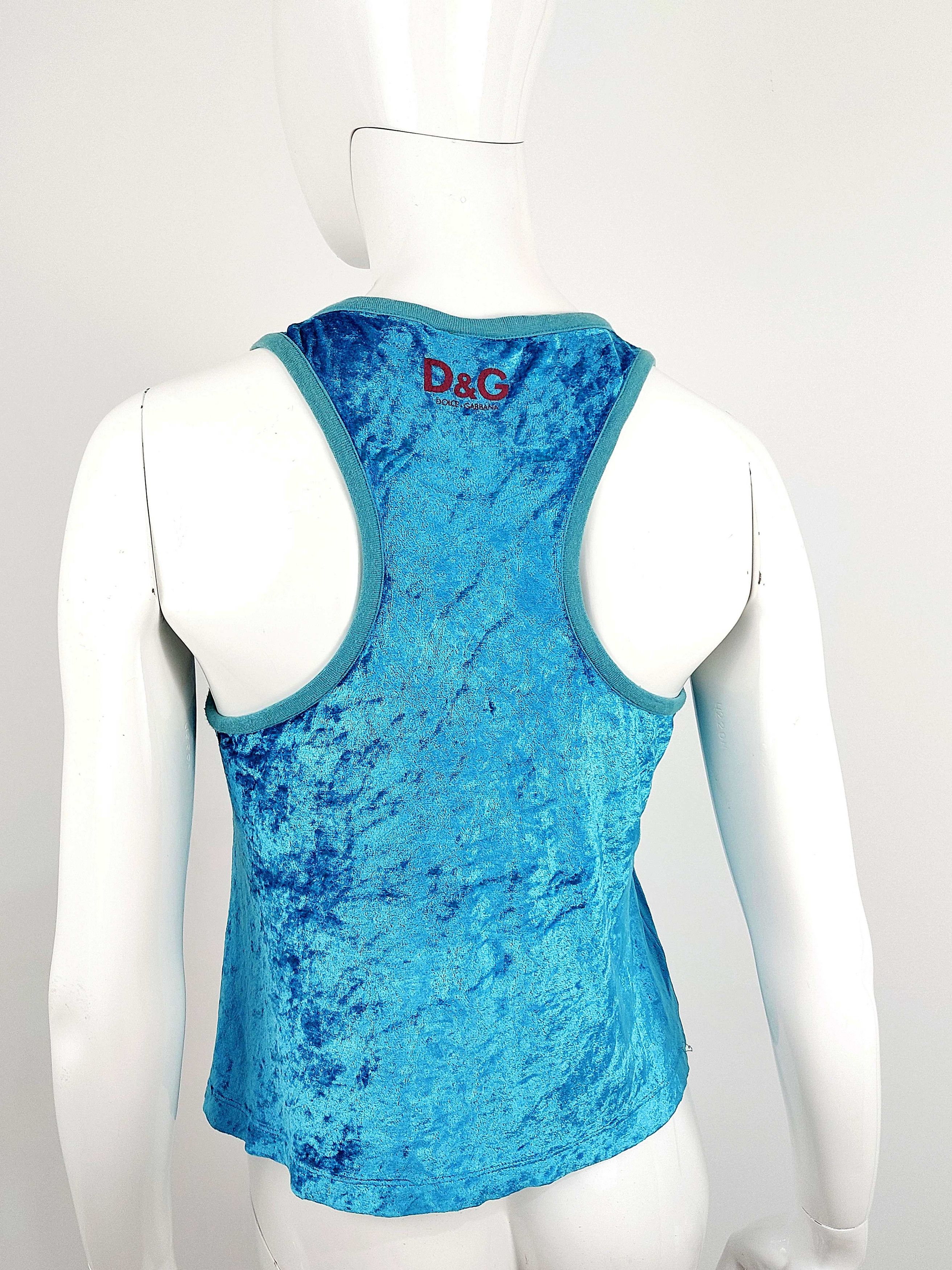 Dolce & Gabbana Dolce & Gabbana Freedom Velvet Gossip Girl Tank Top Size XL / US 12-14 / IT 48-50 - 12 Thumbnail