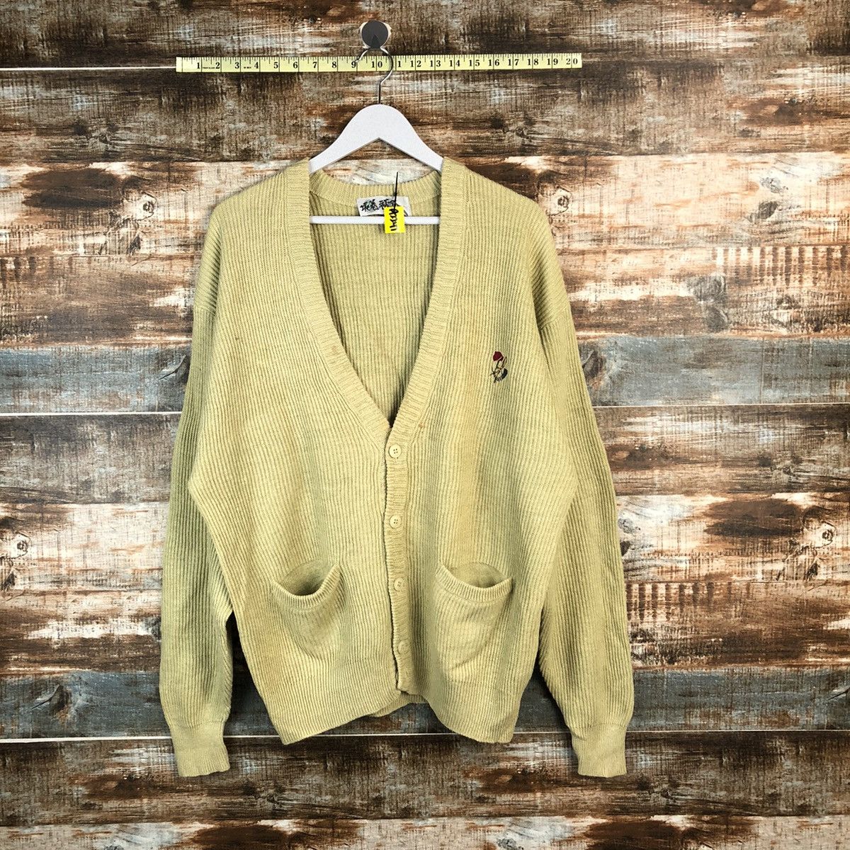 Japanese Brand Japan vintage Green Cardigan Knitwear #A2247 Size US XL / EU 56 / 4 - 1 Thumbnail