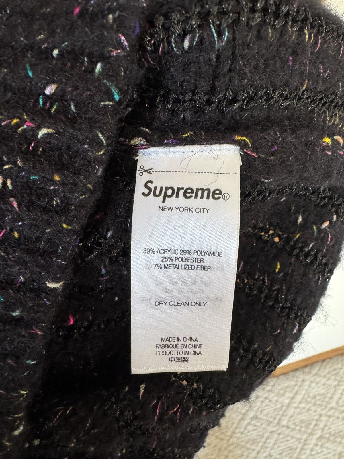 Supreme Confetti Cardigan “Black”