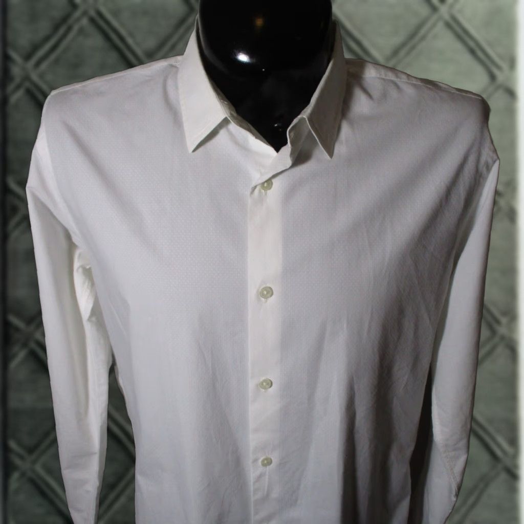 Vince Vince White Long Sleeve Button Shirt Men's XL Size US XL / EU 56 / 4 - 1 Thumbnail