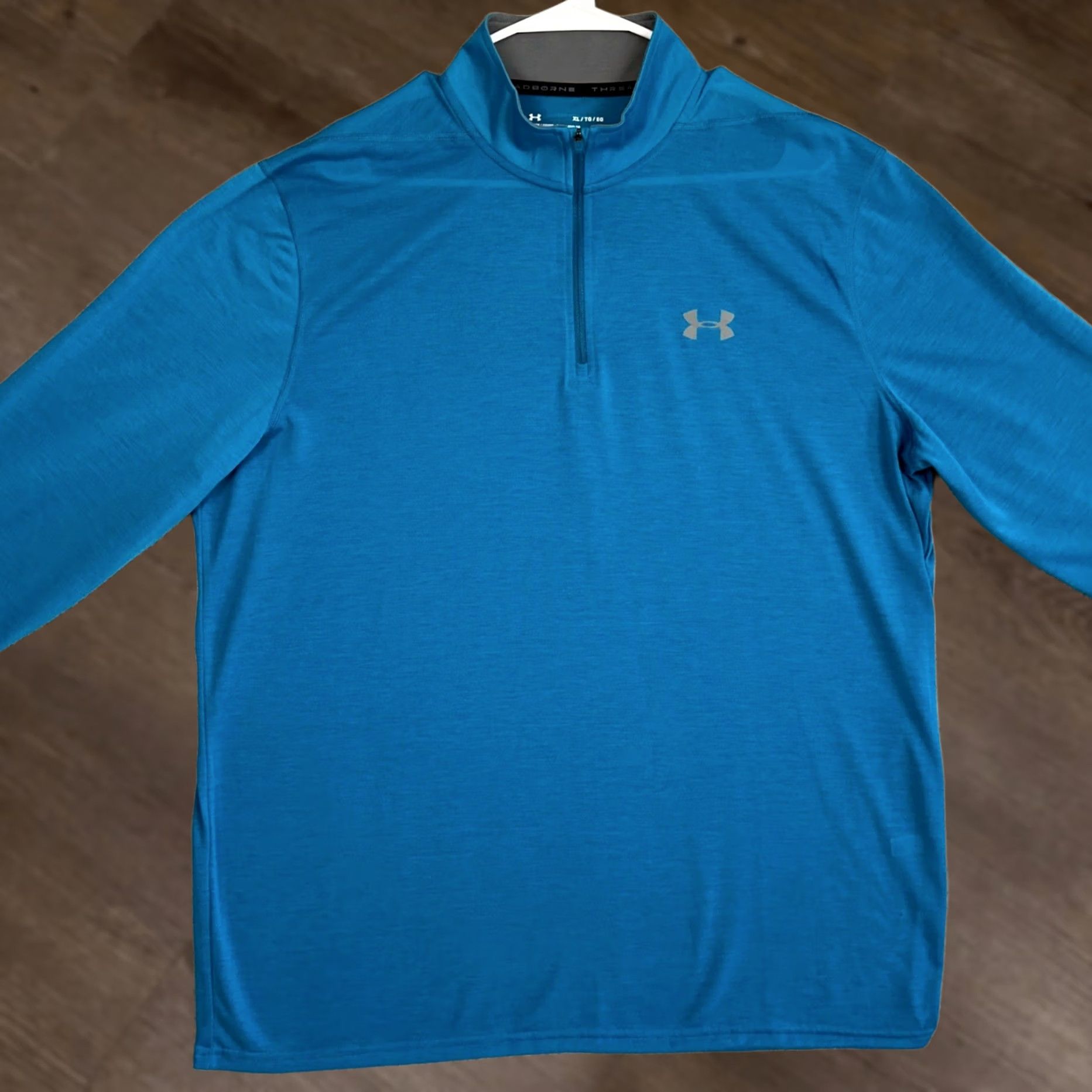 Under Armour Under Armour HeatGear Shirt Mens XL Blue Loose Quarter Zip Pullover Size US XL / EU 56 / 4 - 1 Thumbnail