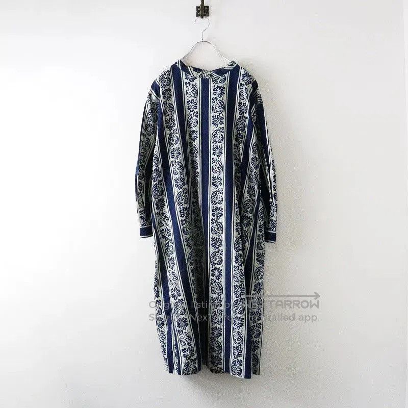 45rpm Blue Dyed Floral Long Dress. Size M / US 6-8 / IT 42-44 - 1 Thumbnail