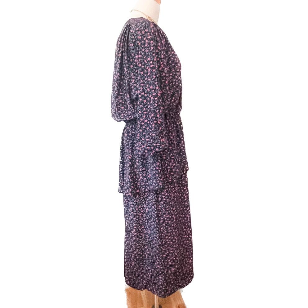 Vintage Vintage ditzy floral peplum secretary dress S-M-L Size M / US 6-8 / IT 42-44 - 7 Thumbnail