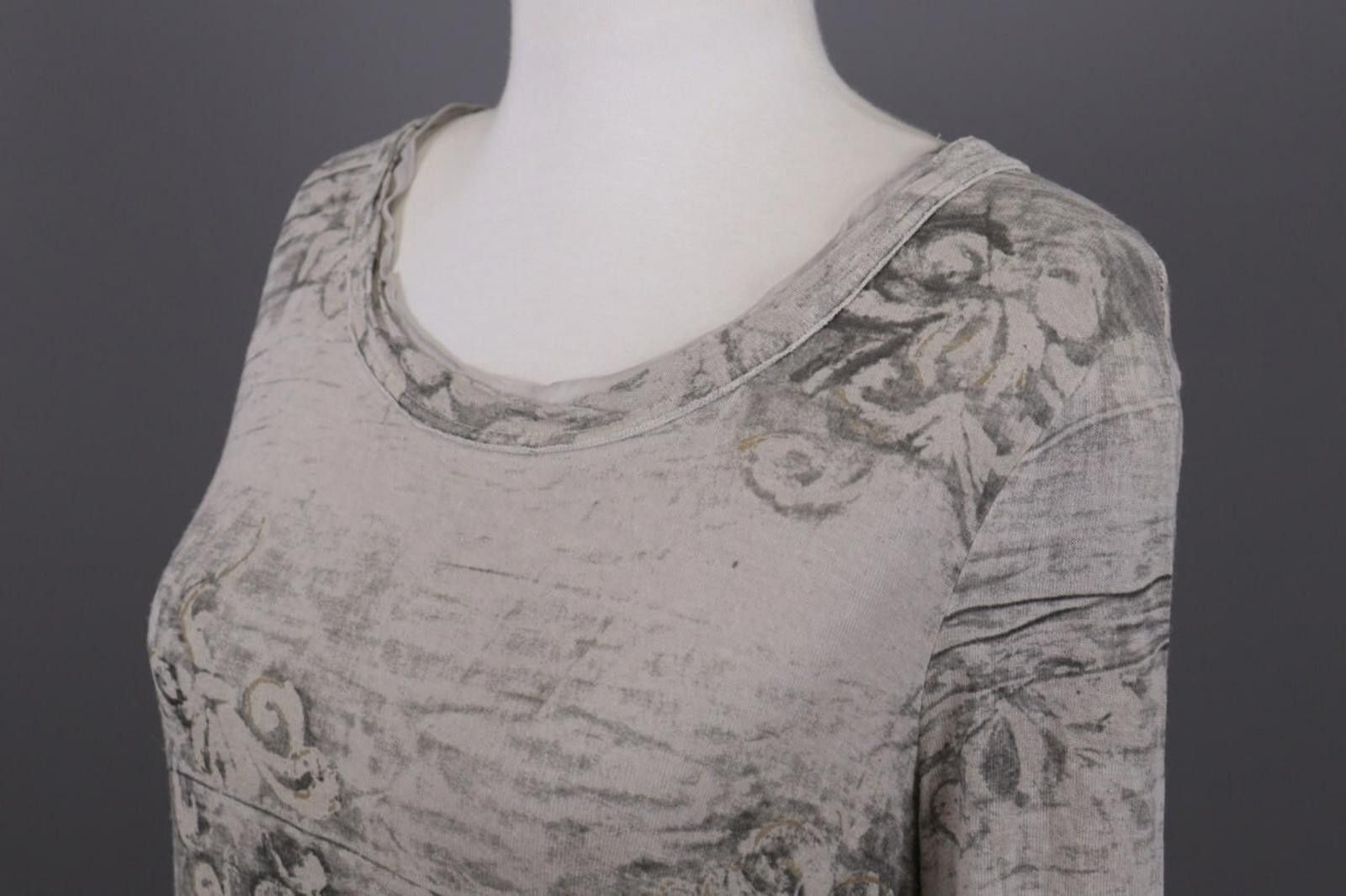 Bottega Veneta Bottega Gray Printed Velour Smoked Tunic Short Dress Size M / US 6-8 / IT 42-44 - 7 Thumbnail