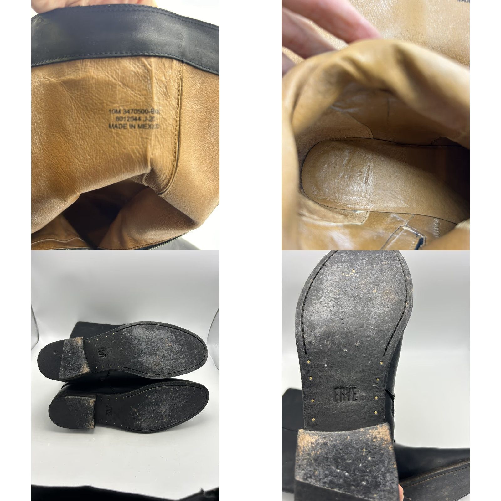Frye Frye Boots Riding Womans 10 M Melissa Harness Knee High Black Leather Block Heel Straps Equestrian Size US 10 / IT 40 - 8 Thumbnail