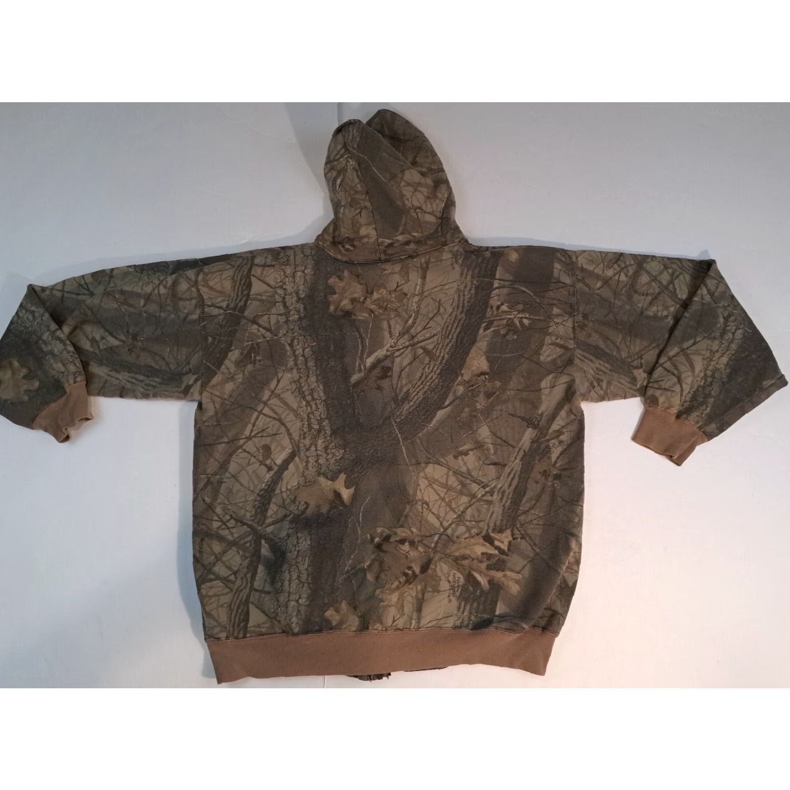 Vintage ACE USA Camouflage Full Zip Hooded Jacket Sweatshirt 2XL Men Regular Fleece Pockets Hooded Camouflage USA 28in 27in pit to pit (Ace) Size US XXL / EU 58 / 5 - 6 Thumbnail