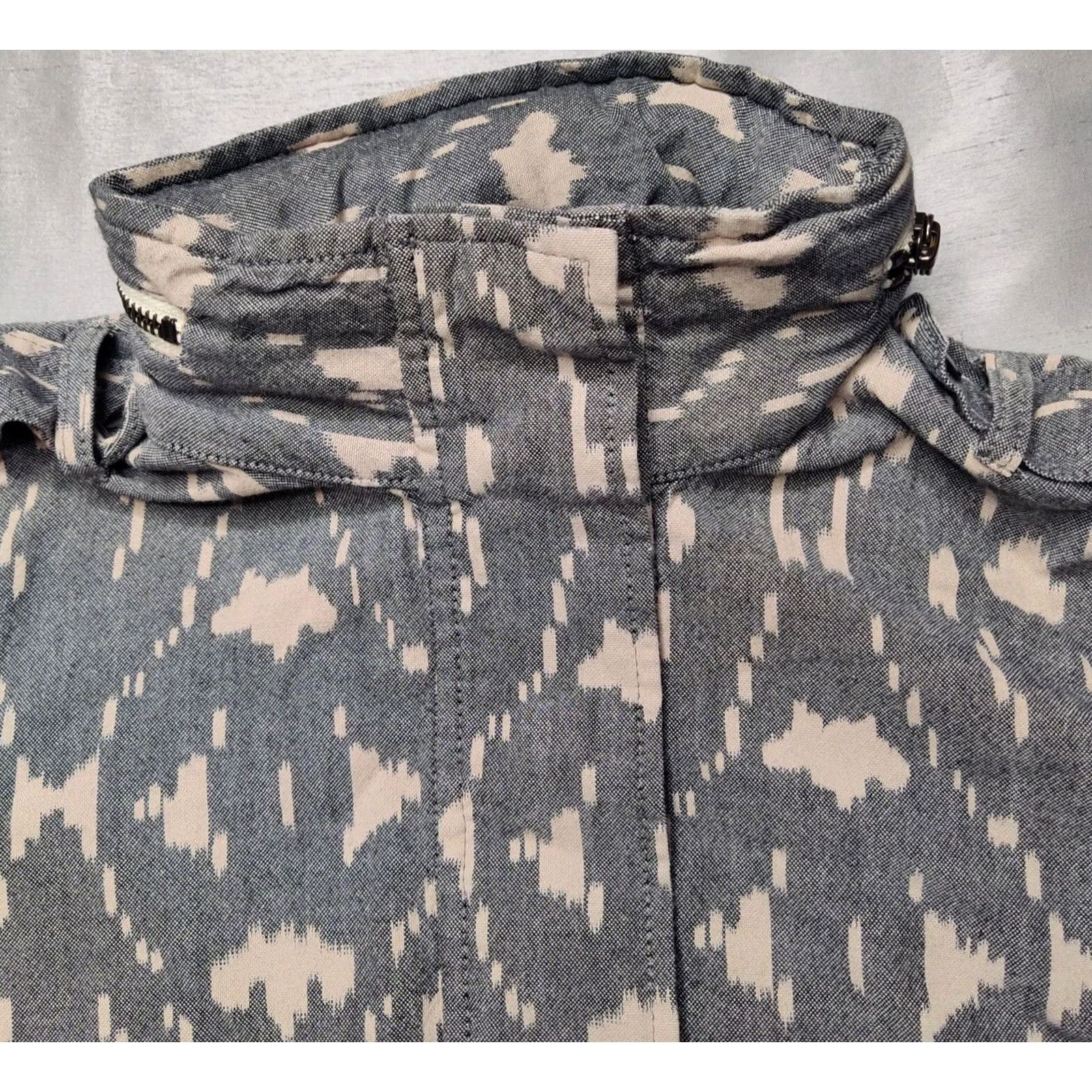 Obey VINTAGE OBEY Propaganda Women 4 (XS) Gray Abstract Cotton Snap Hooded Utility Jacket Size S / US 4 / IT 40 - 7 Thumbnail