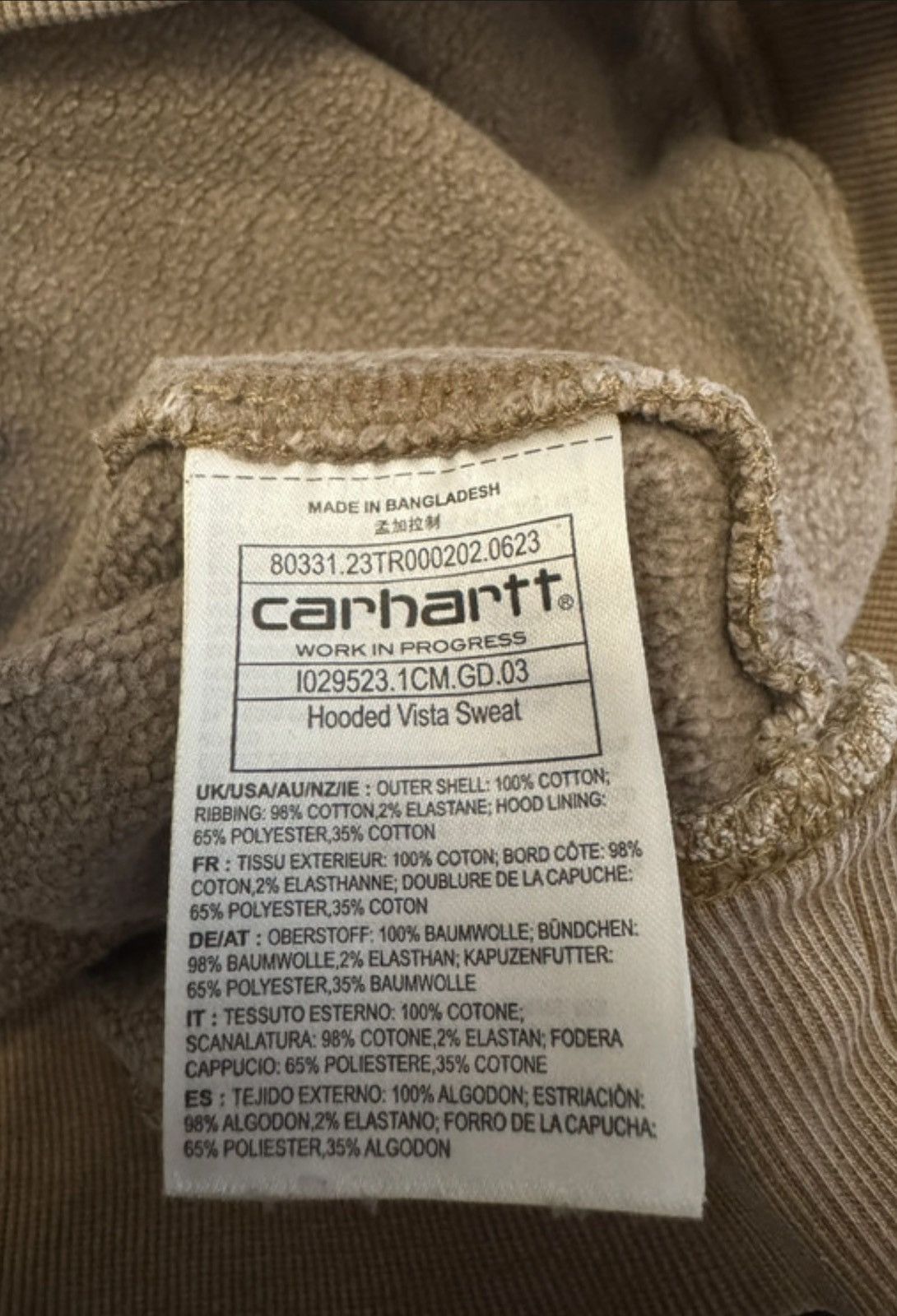 Carhartt Carhartt Vista Hoodie Braun L – Streetwear Must-have Size US M / EU 48-50 / 2 - 5 Thumbnail