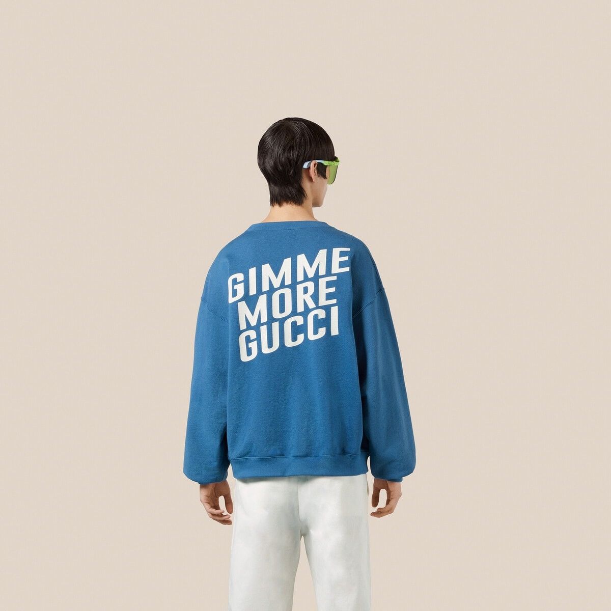 Gucci o1s1wg111025 Cotton Sweatshirt With Animal Patch in Blue Size US XXL / EU 58 / 5 - 8 Thumbnail