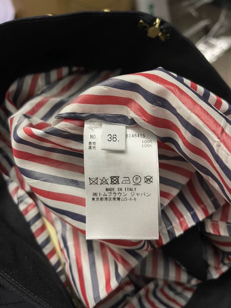 Thom Browne Thom Browne Dark blue classic four-striped wool pleated ski Size 24" / US 00 / IT 34 - 4 Thumbnail