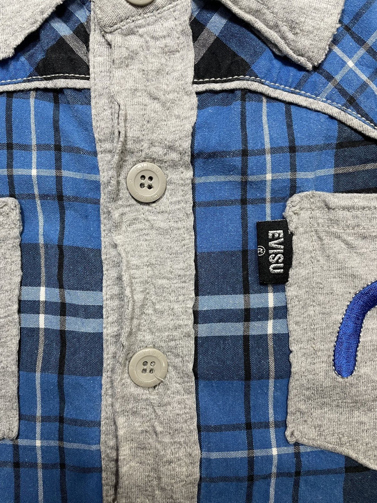 Evisu Vintage Evisu evis shirt button up embroidery pocket Size US M / EU 48-50 / 2 - 7 Thumbnail