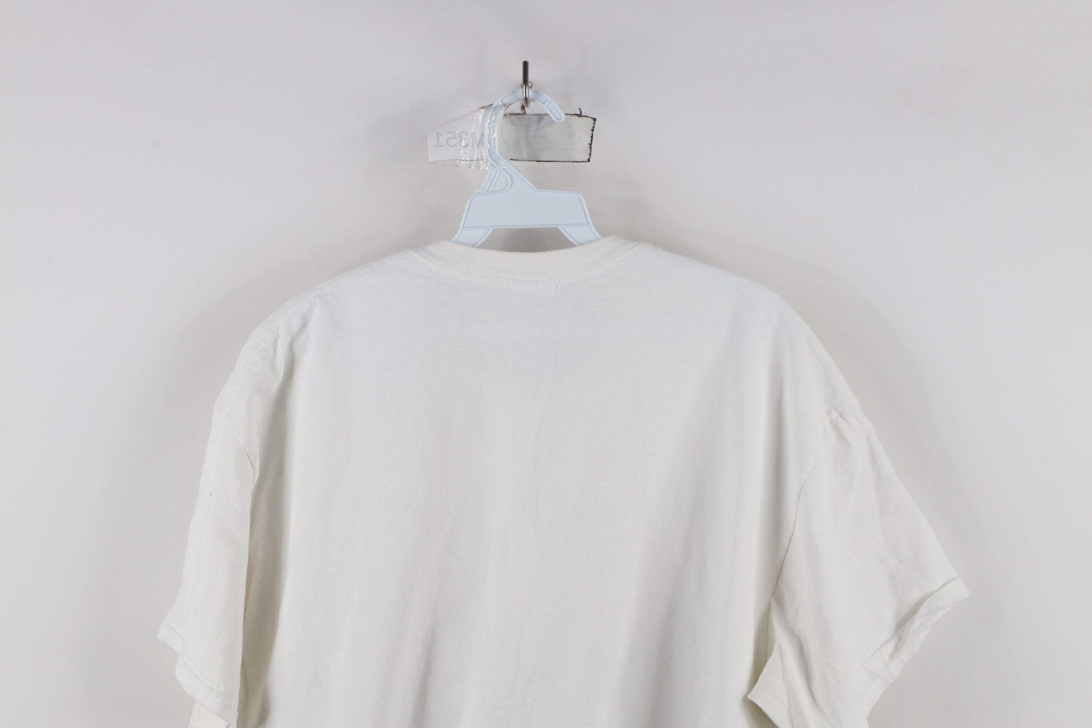 Vintage Vintage 90s Y2K Streetwear Heavyweight Cotton T-Shirt White Size US XL / EU 56 / 4 - 9 Thumbnail