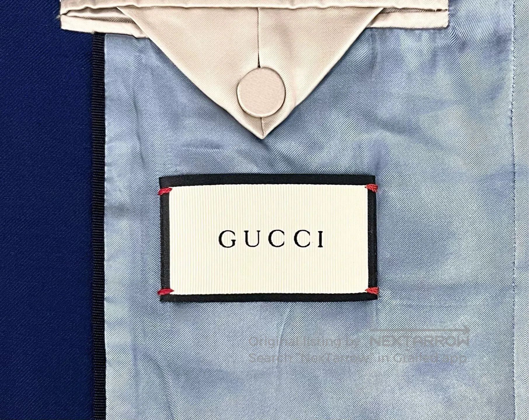 Gucci gucci navy embroidered logo suit jacket. Size US M / EU 48-50 / 2 - 4 Thumbnail