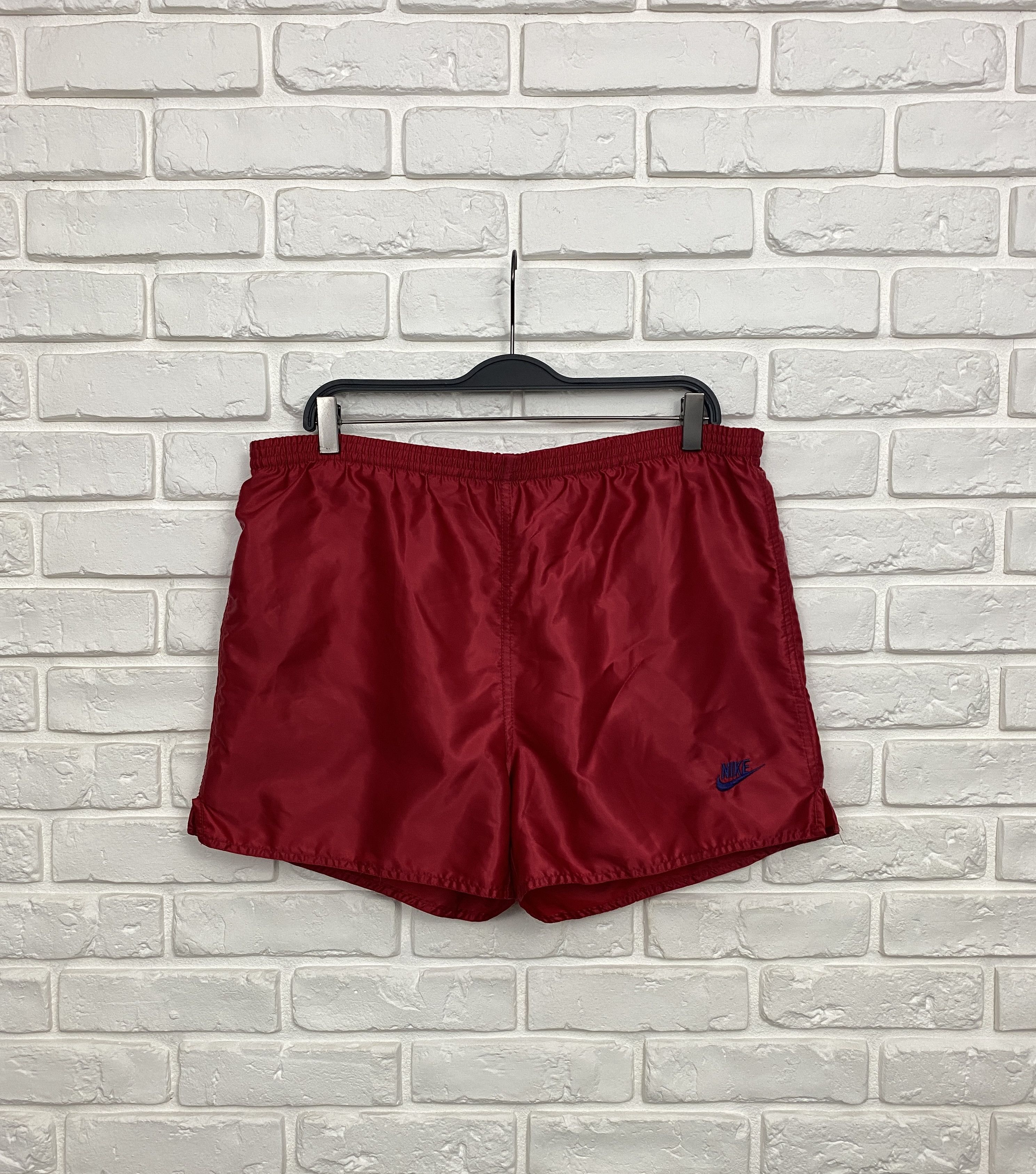 Nike 90s Retro Nike Nylon Shorts Athletic Running Red Logo Size M Size US 34 / EU 50 - 1 Thumbnail