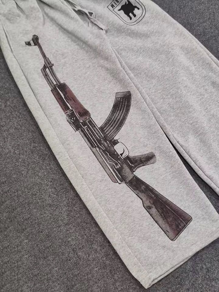 Japanese Brand Grey AK47 Sweatpants V2 Size US 27 - 7 Thumbnail