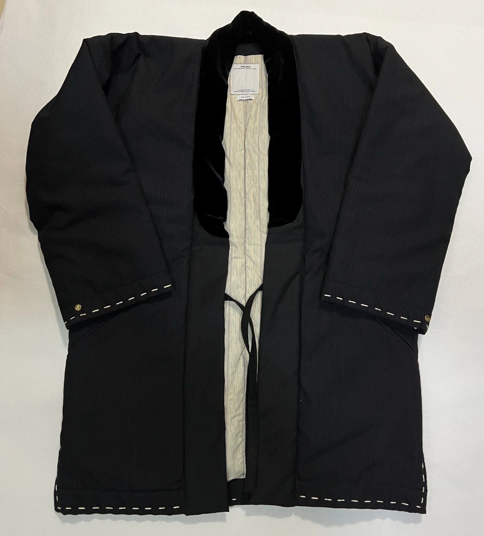 VISVIM DOTERA COAT WOOL STRIPE (SILK)