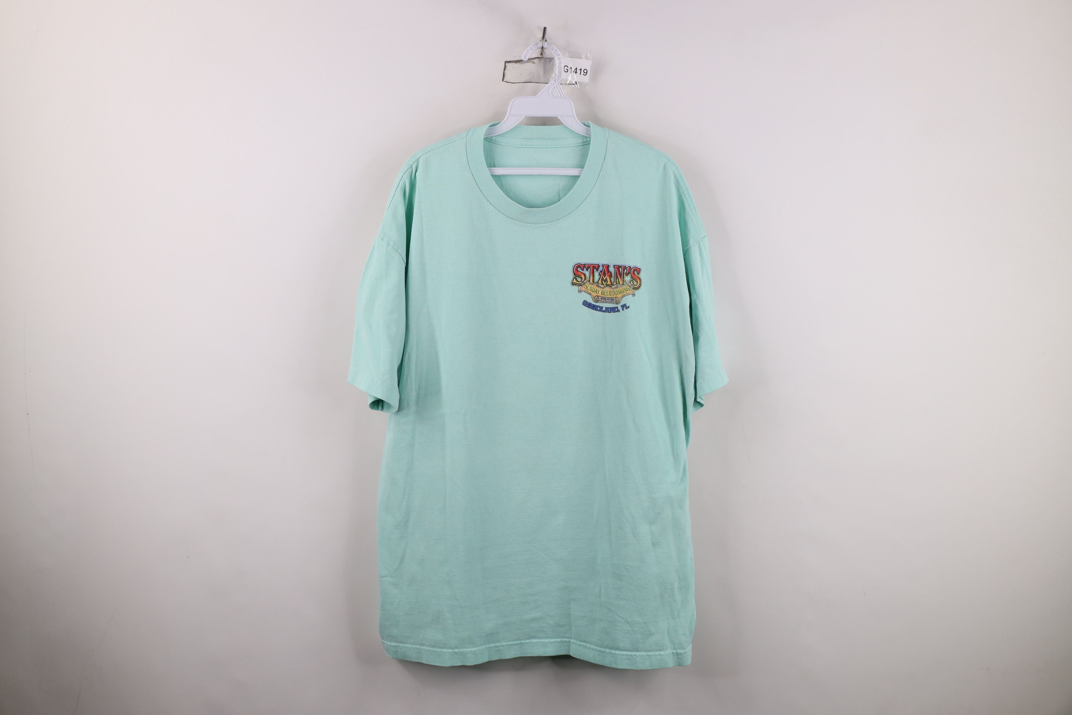 Vintage Vintage Beer Drinking Team Goodland Florida T-Shirt Teal Size US XL / EU 56 / 4 - 1 Thumbnail