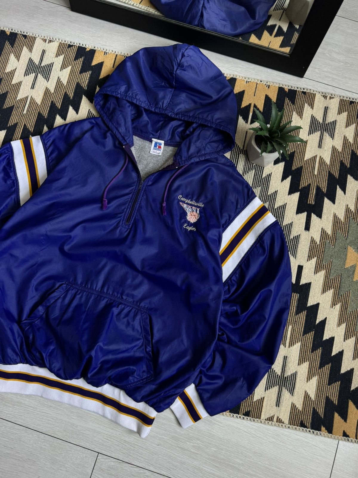 Russell Athletic RARE❗️Vintage 80’s Russell Athletic Campbesville Nylon Jacket Size US L / EU 52-54 / 3 - 3 Thumbnail