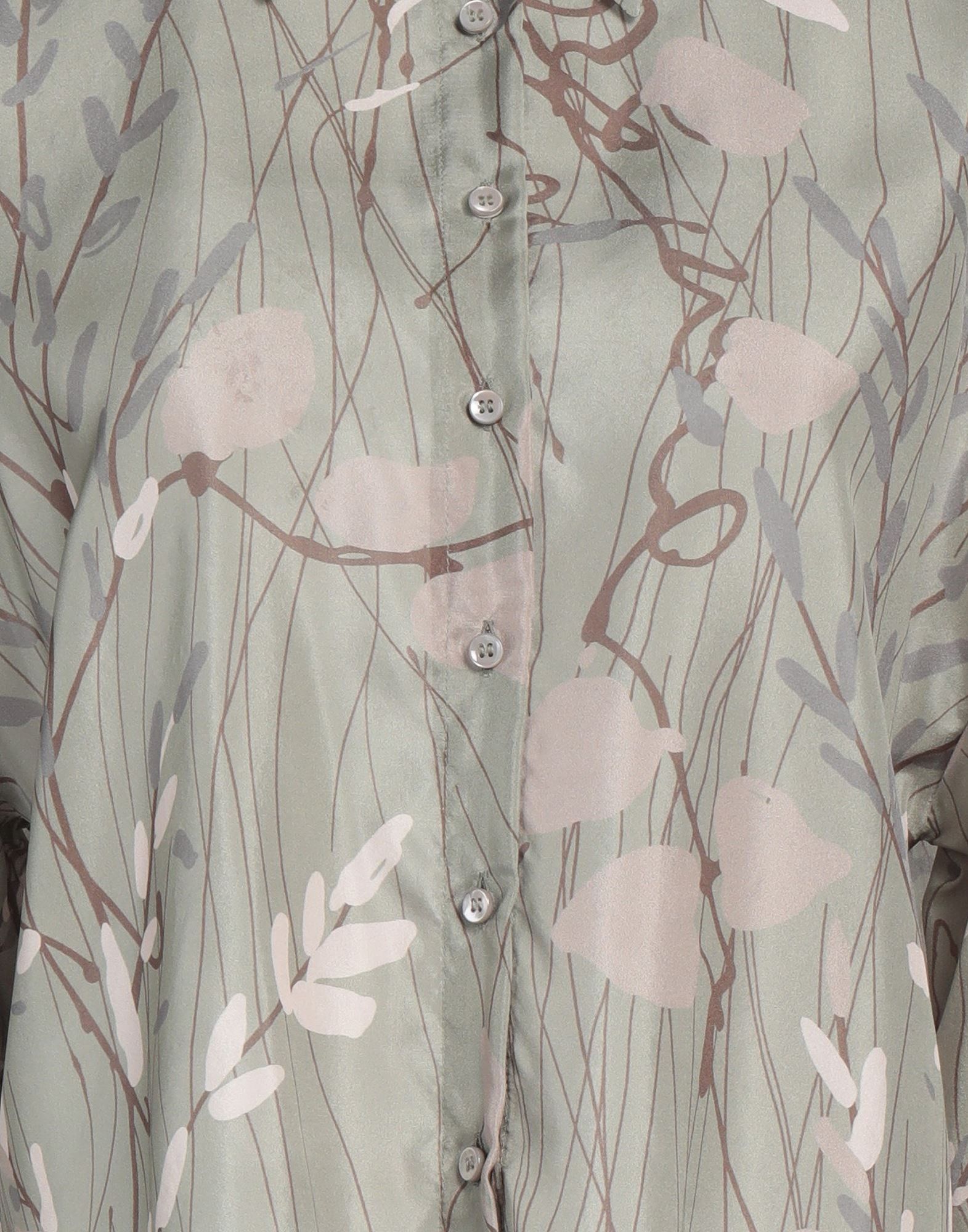 Brunello Cucinelli o1y0725 Floral-print Shirt in Sage Green Size XS / US 0-2 / IT 36-38 - 4 Thumbnail