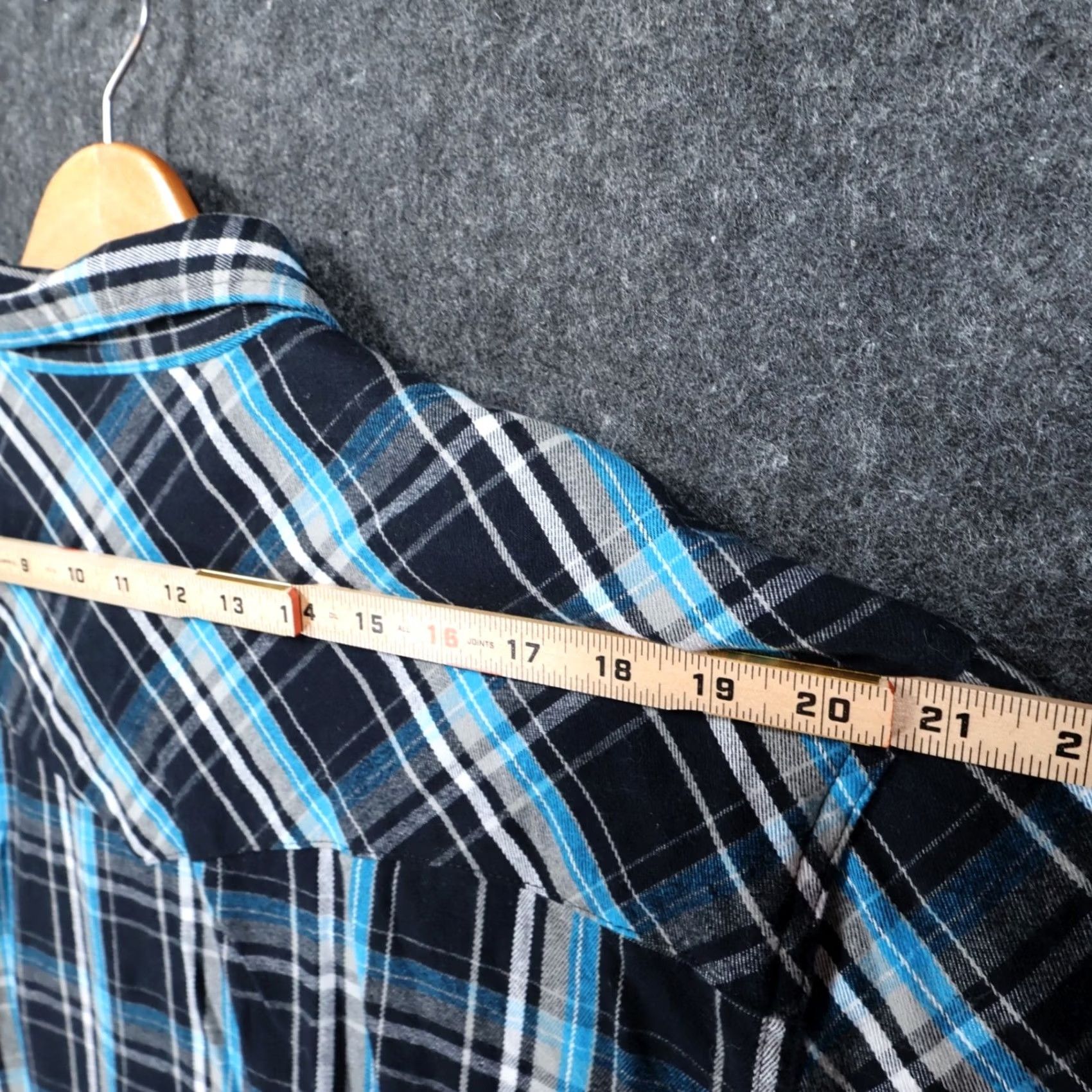 Wrangler Wrangler Shirt Mens XL Blue Plaid Pearl Snap Advanced Comfort Western Size US XL / EU 56 / 4 - 6 Thumbnail