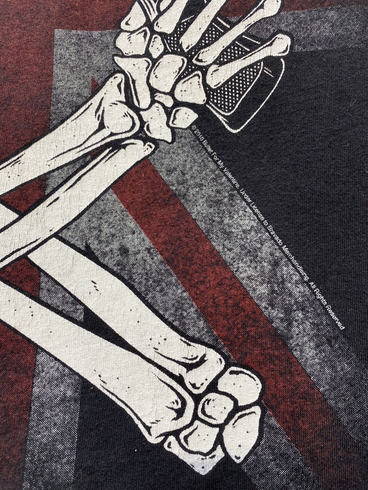 Band Tees × Vintage 00s Vintage Bullet For My Valentine Skull Guns T-Shirt Size US M / EU 48-50 / 2 - 10 Thumbnail