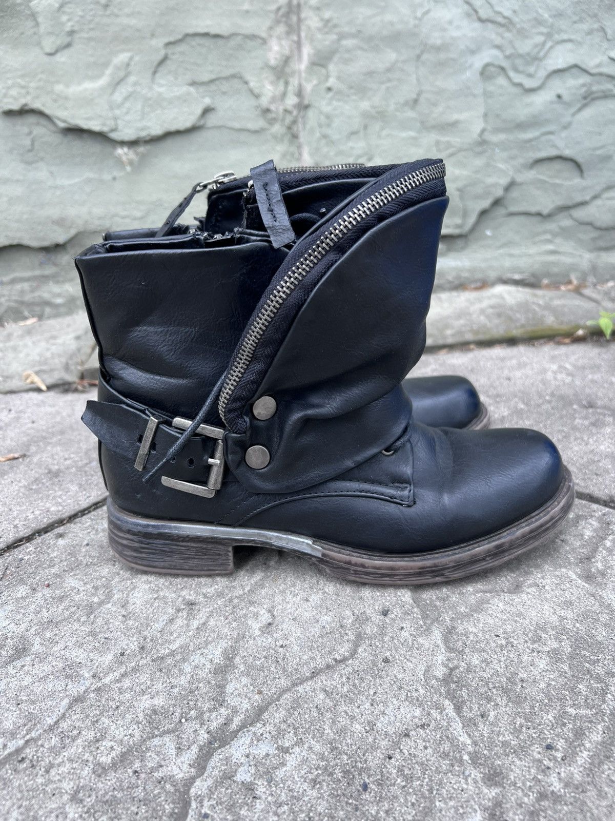 Japanese Brand Studded Hidden Pocket Zip Avant Garde A.S.98 Style Boots Size US 9 / IT 39 - 2 Thumbnail