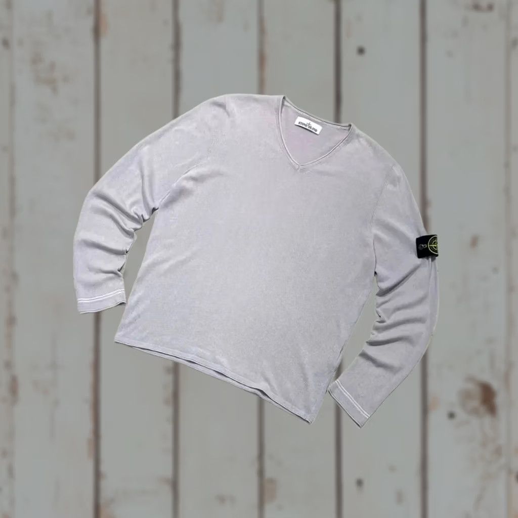 Stone Island Stone Island Sweater Jumper V-Neck Pink Men Size M 2018 Size US M / EU 48-50 / 2 - 1 Thumbnail