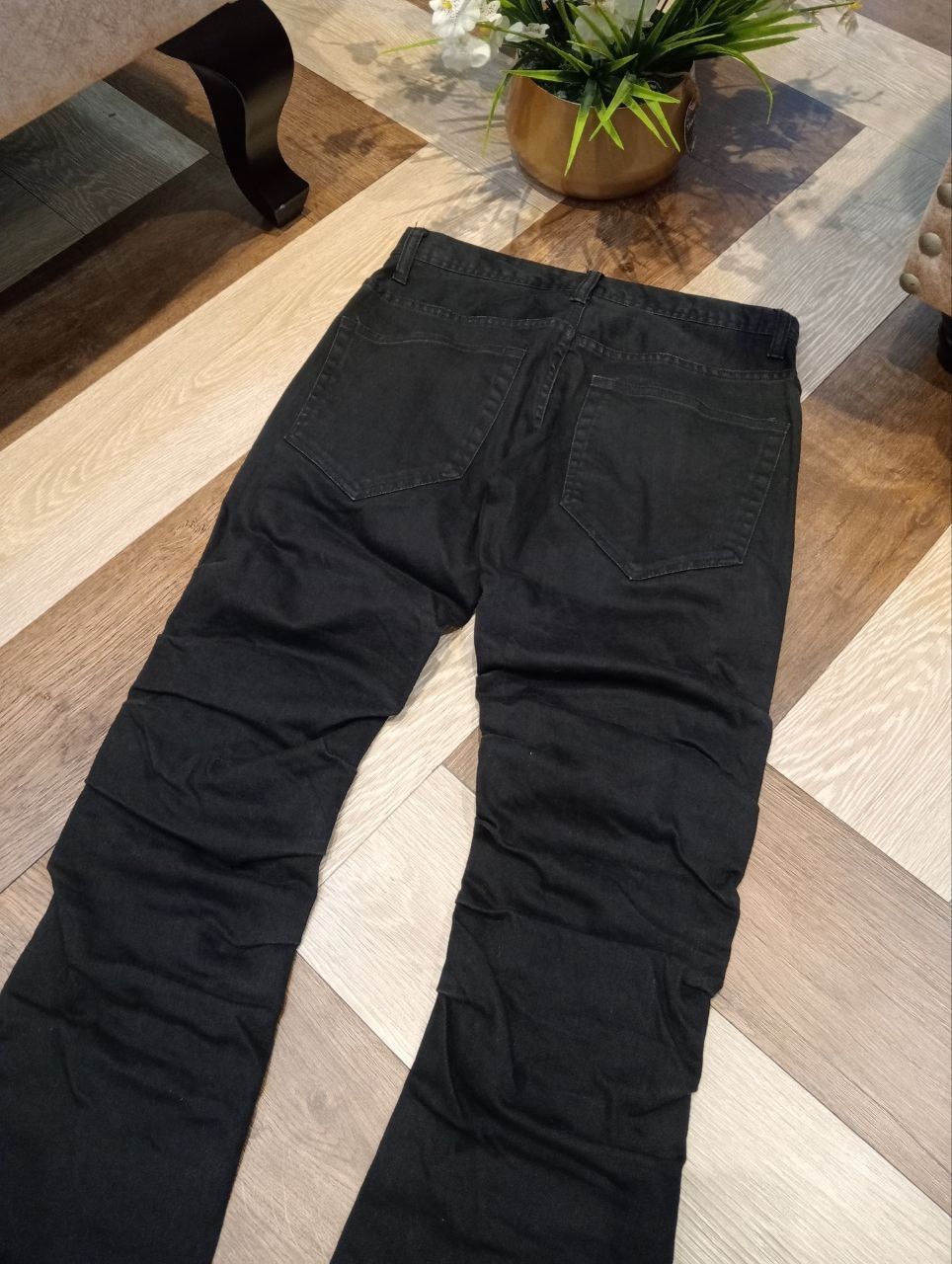 Japanese Brand THEE OLD CIRCUS 1973 BLACK WRINKLE FLARED PANTS Size US 29 - 9 Thumbnail