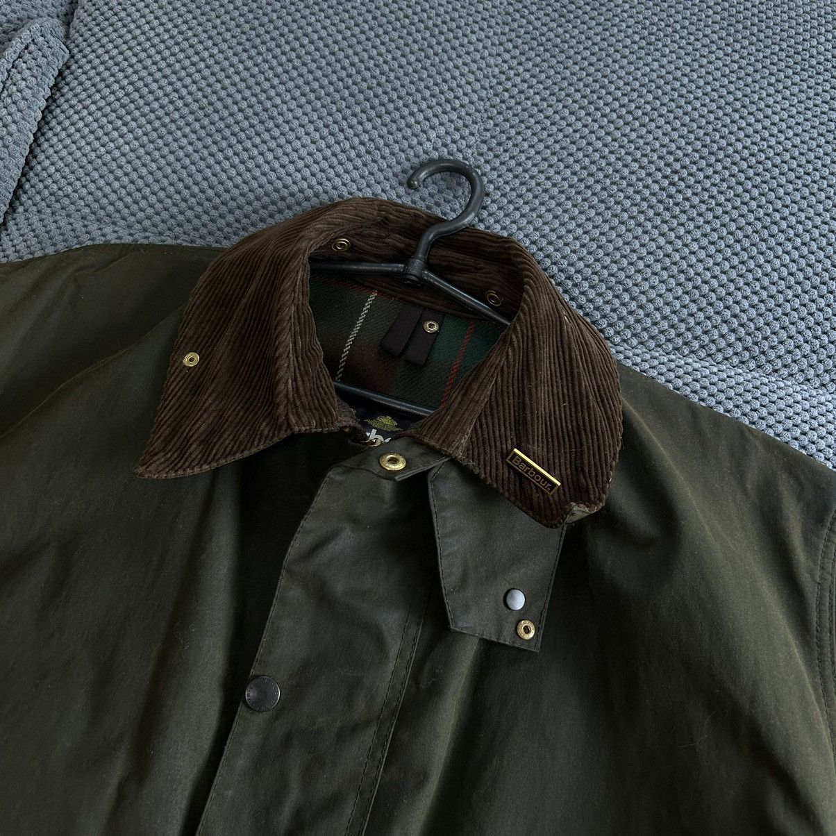 Barbour Barbour Northumbria C46 Vintage Heavy Green Waxed Jacket Size US XXL / EU 58 / 5 - 9 Thumbnail