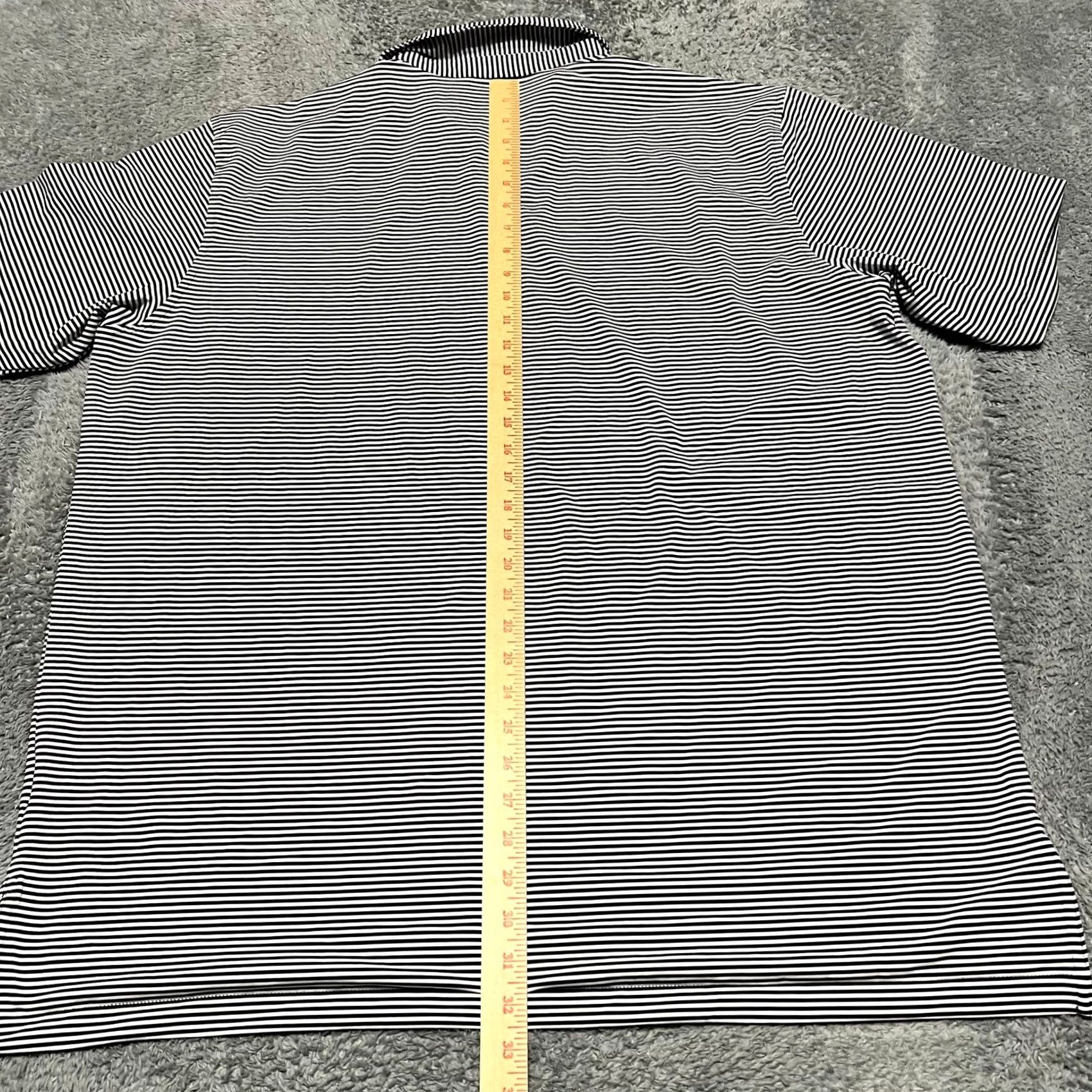 Peter Millar Peter Millar Polo Shirt Summer Comfort Mens XXL Striped Performance Black White Shirt Size US XXL / EU 58 / 5 - 5 Thumbnail