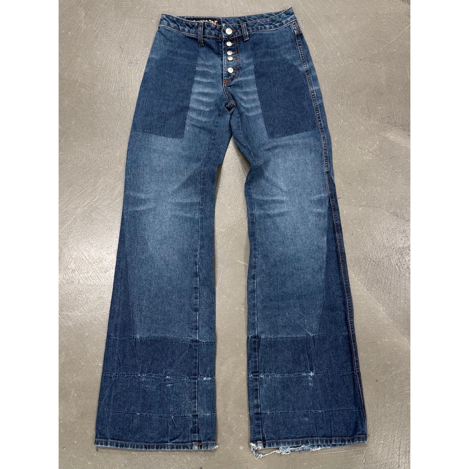 Jean Paul Gaultier 2000s Jean Paul Gaultier flared patchwork jeans Size 26" / US 2 / IT 38 - 1 Thumbnail