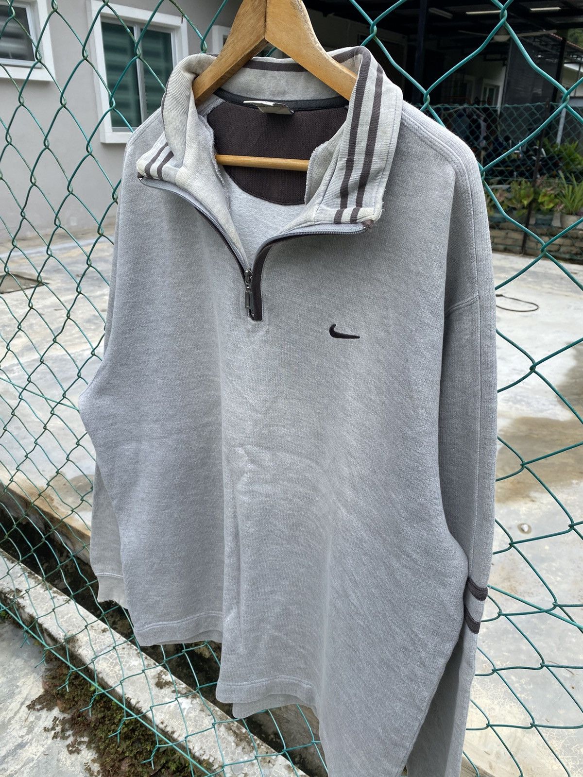 Nike Distressed Nike Y2K pullover zipper side split sweatshirt Size US XXL / EU 58 / 5 - 3 Thumbnail