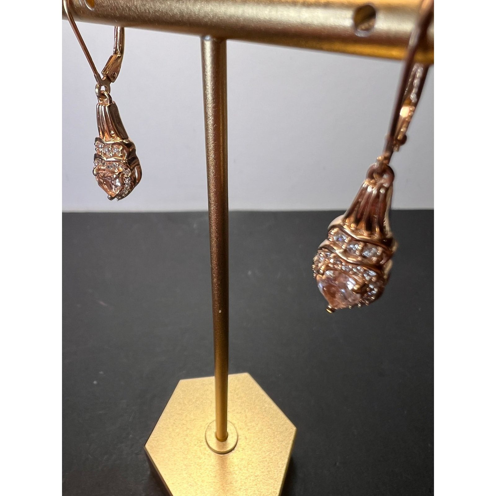 Other Morganite and Zircon rose gold over sterling silver earrings Size ONE SIZE - 5 Thumbnail