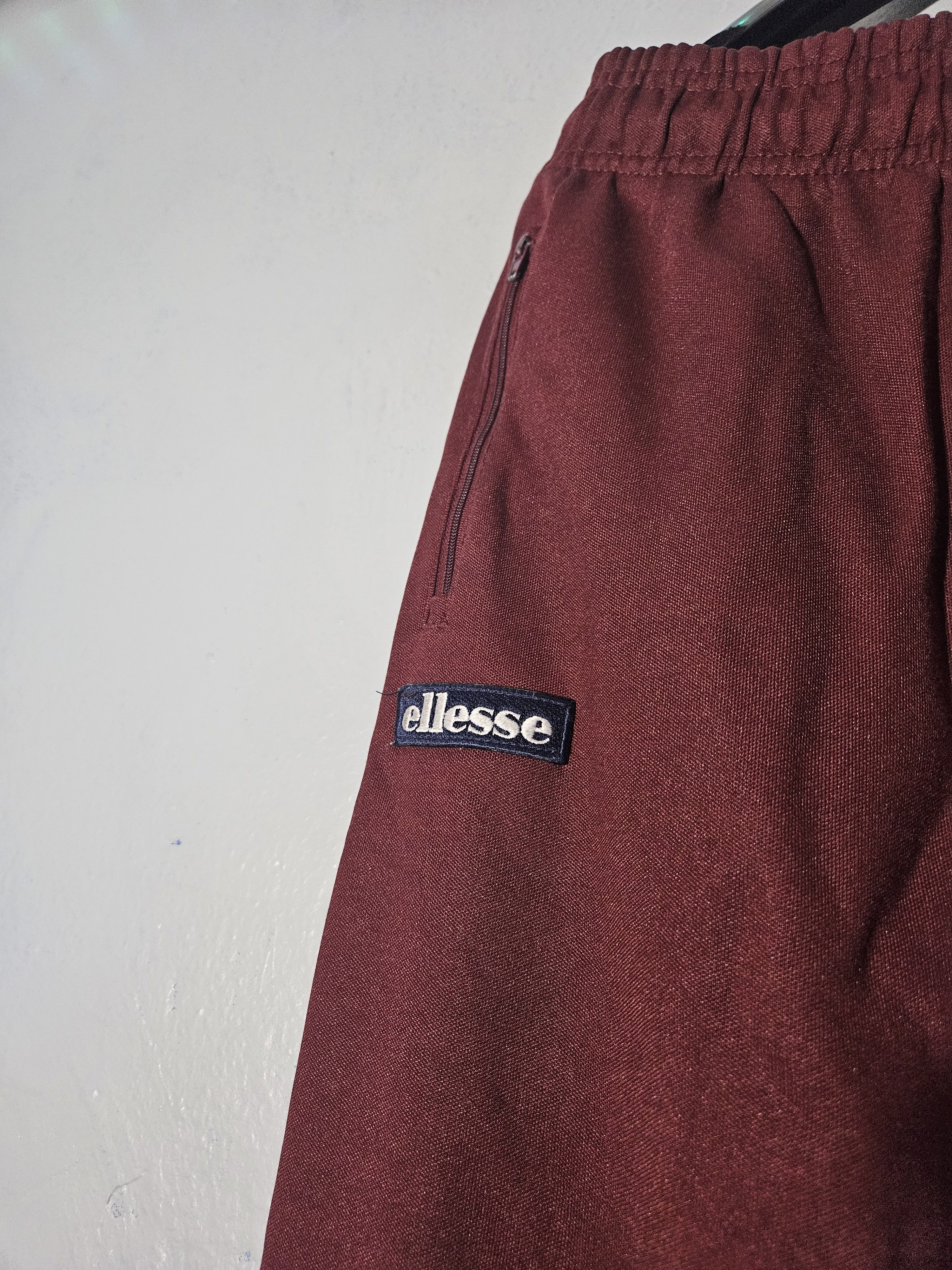 Ellesse Maroon Patched Sports Logo Joggers Size US 32 / EU 48 - 2 Thumbnail