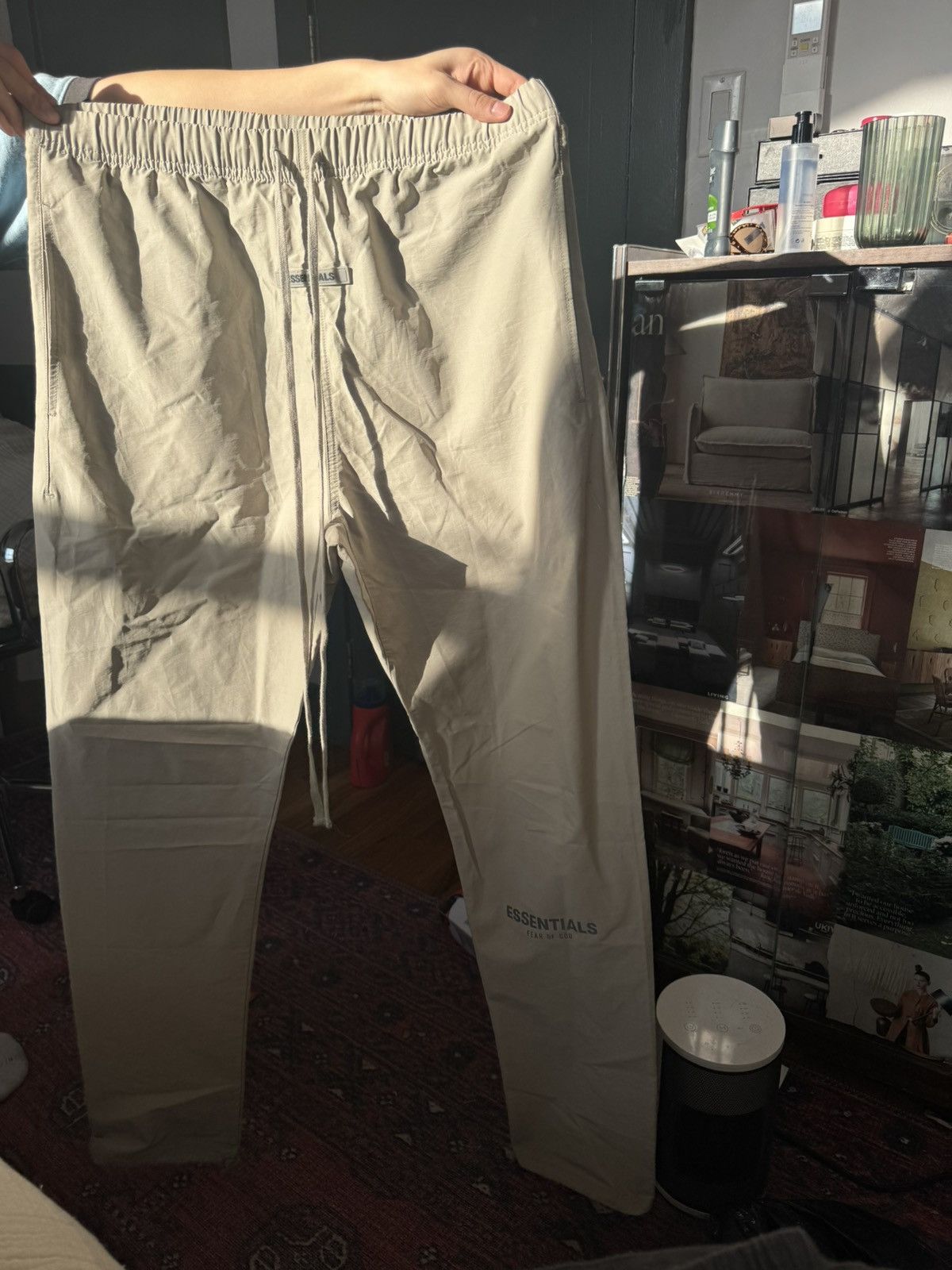 Essentials × Fear of God sand stone fear of god essentials track pant Size US 32 / EU 48 - 1 Thumbnail