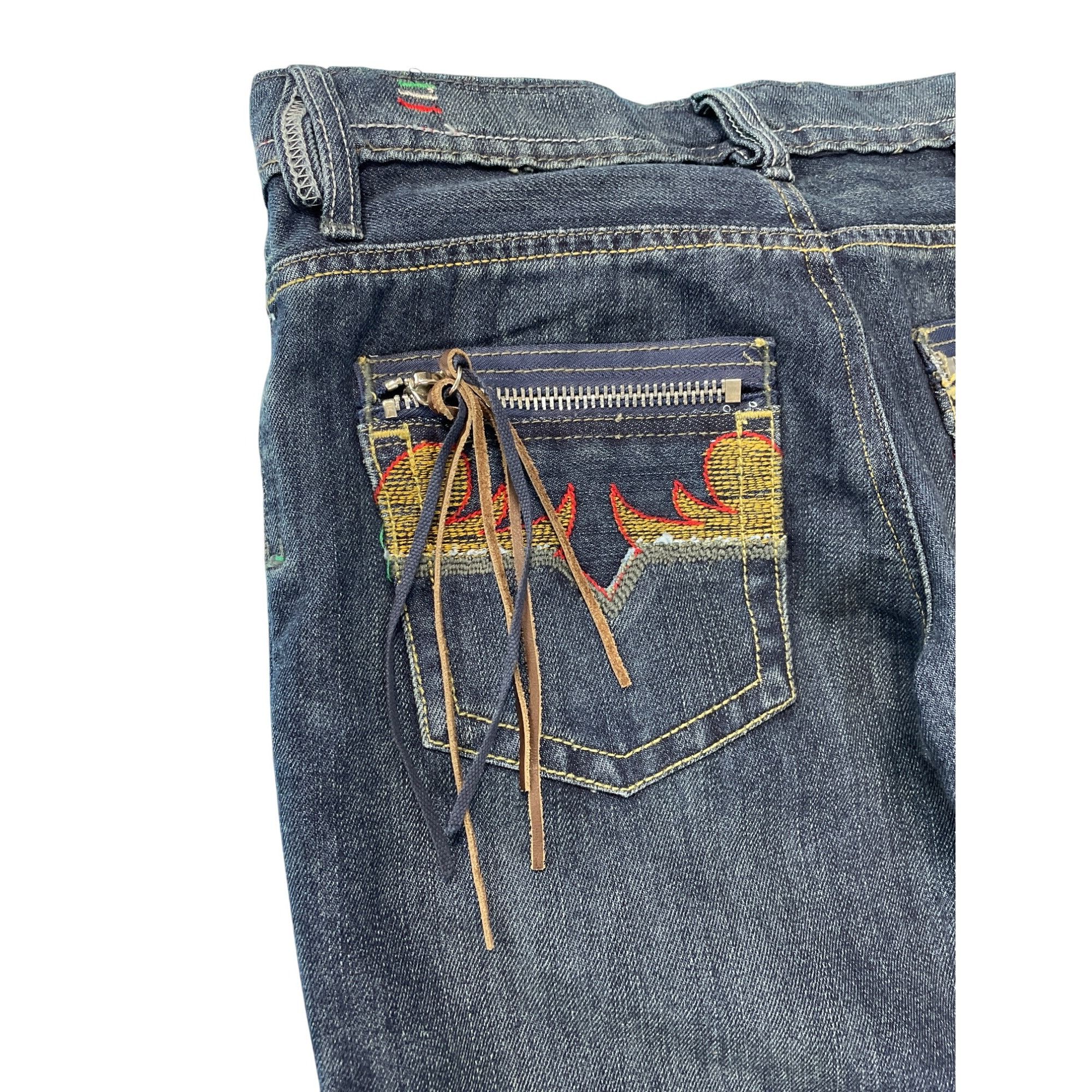 Diesel Diesel Cayre Womans Y2K Blue Wide Leg Stretch Jeans Size 28/ Size 28" / US 6 / IT 42 - 11 Thumbnail