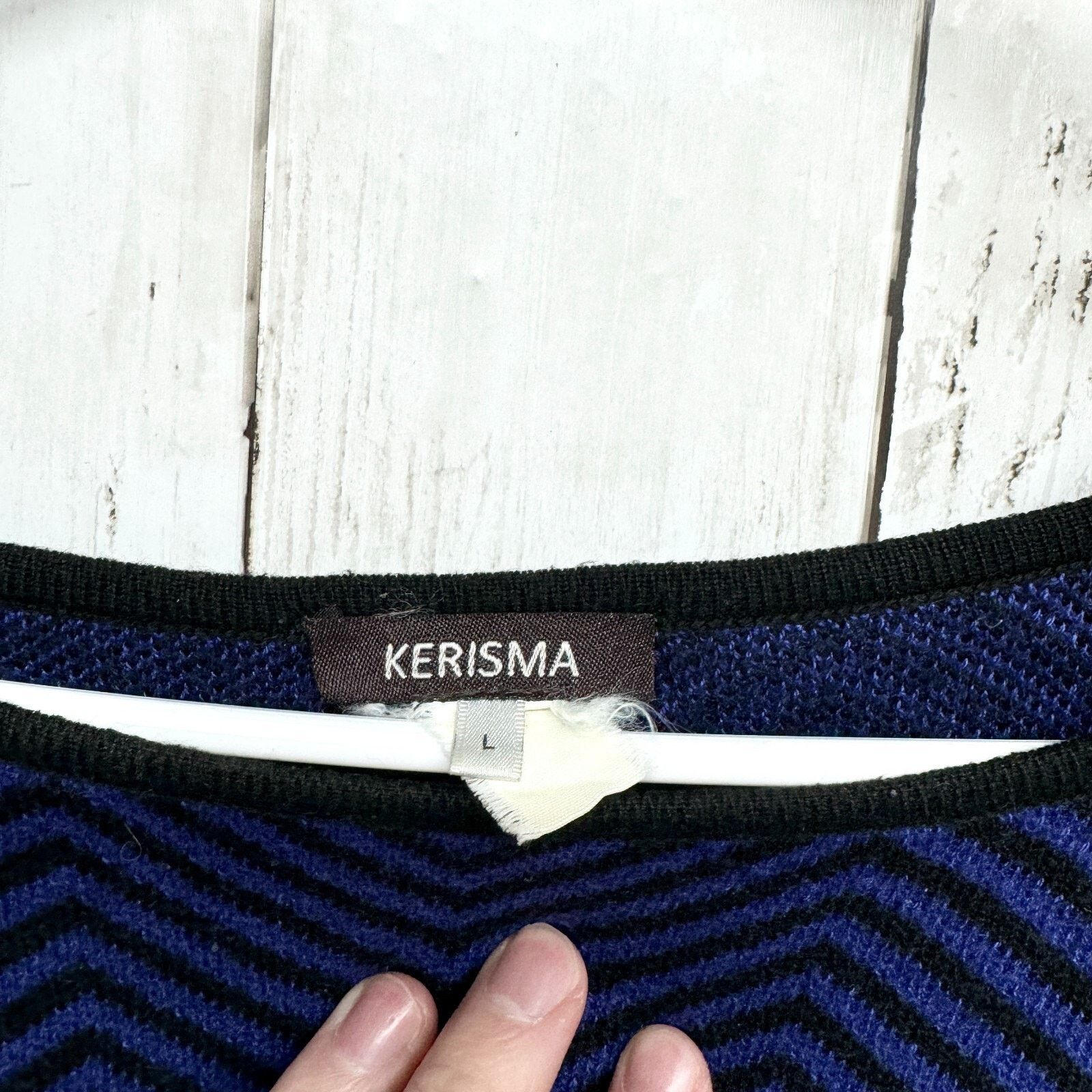 Other Kerisma Knit Sweater Size Large Crewneck Zigzag Long Sleeve Size L / US 10 / IT 46 - 2 Thumbnail