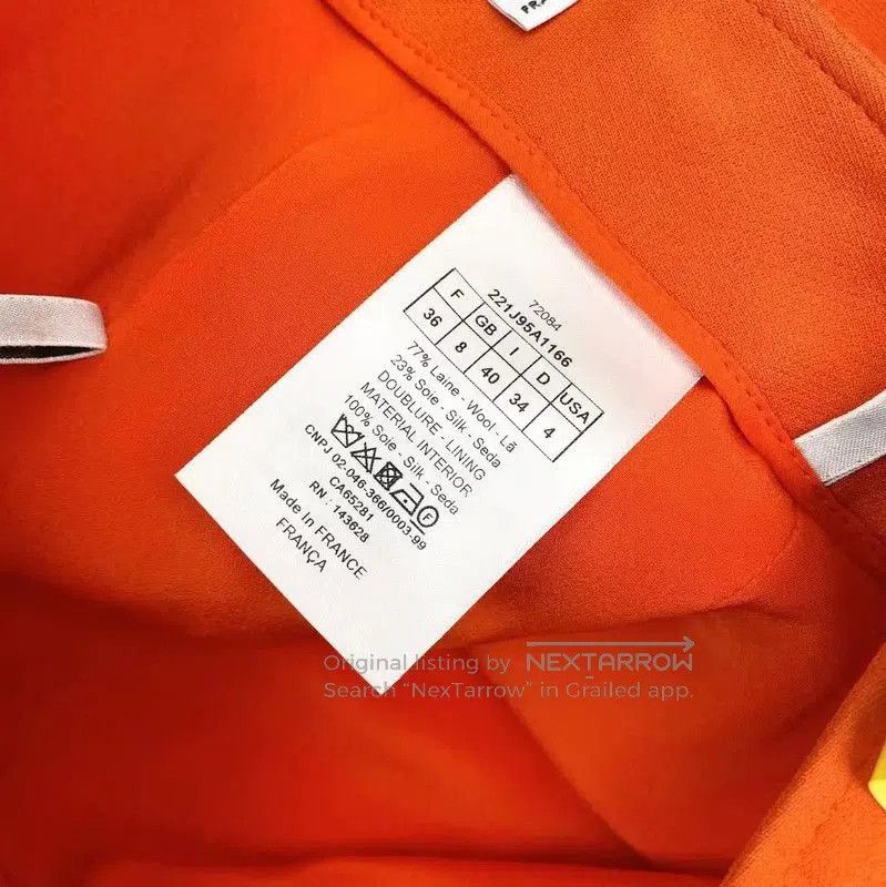 Dior Dior Orange Wool Women's Mini Skirt . Size 28" / US 6 / IT 42 - 4 Thumbnail