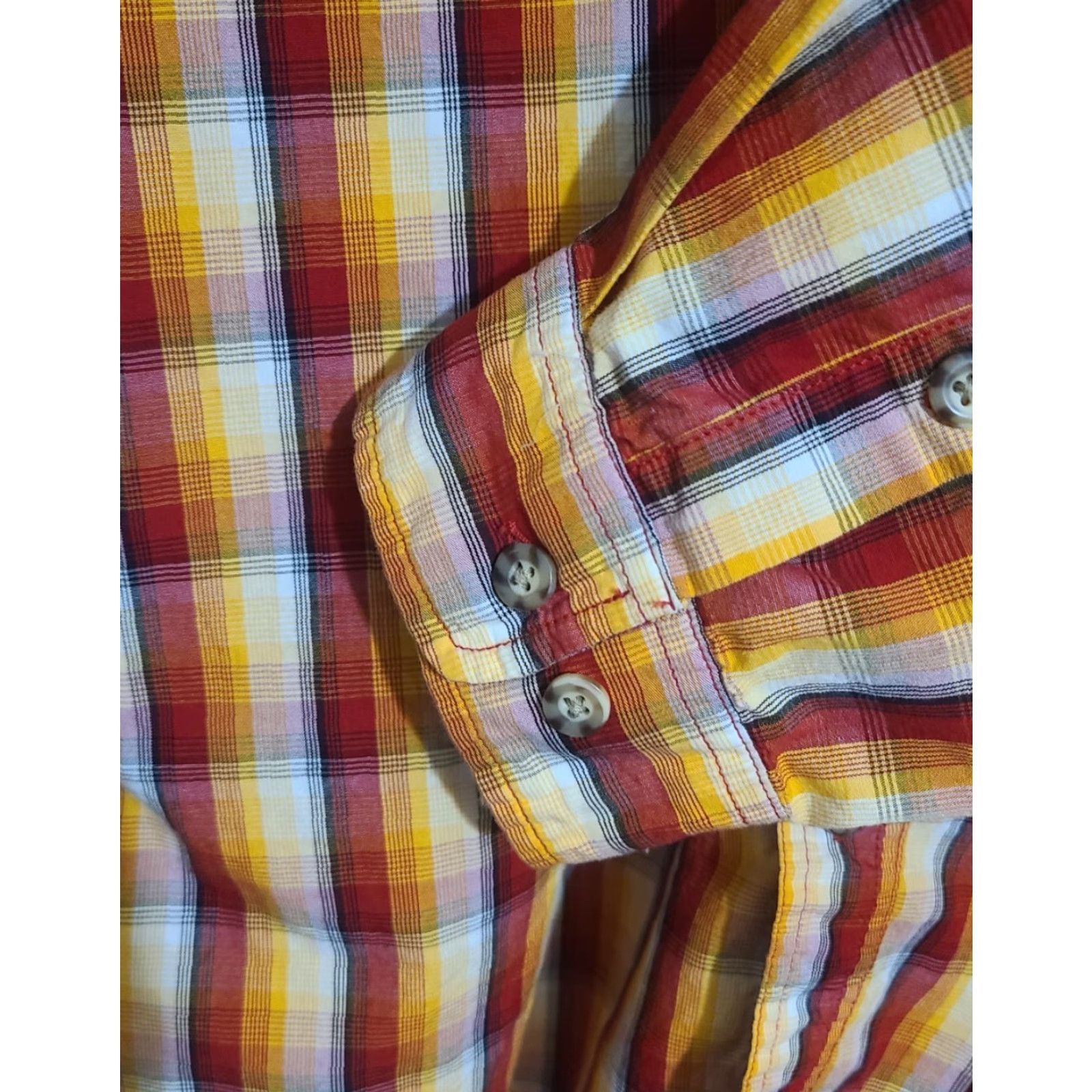 Carhartt Carhartt Shirt Men XL Plaid Long Sleeve Button Pocket XLarge Cotton Yellow Mens Size US XL / EU 56 / 4 - 8 Thumbnail