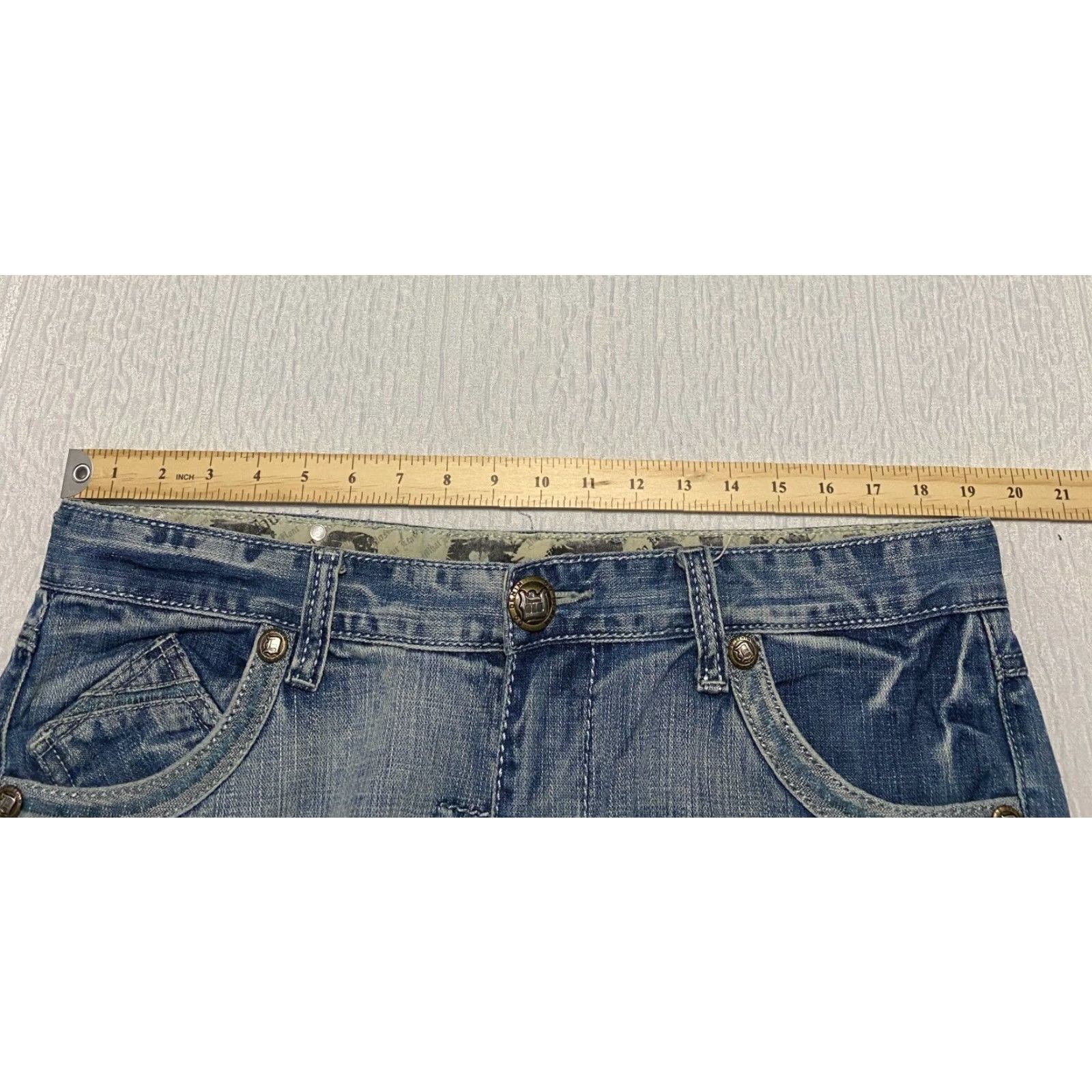 Denime Do Denim Jeans Wide-Leg Men's 38x31 Blue Denim Cotton 5-Pocket City Grunge Baggy Y2K Size US 38 / EU 54 - 6 Thumbnail