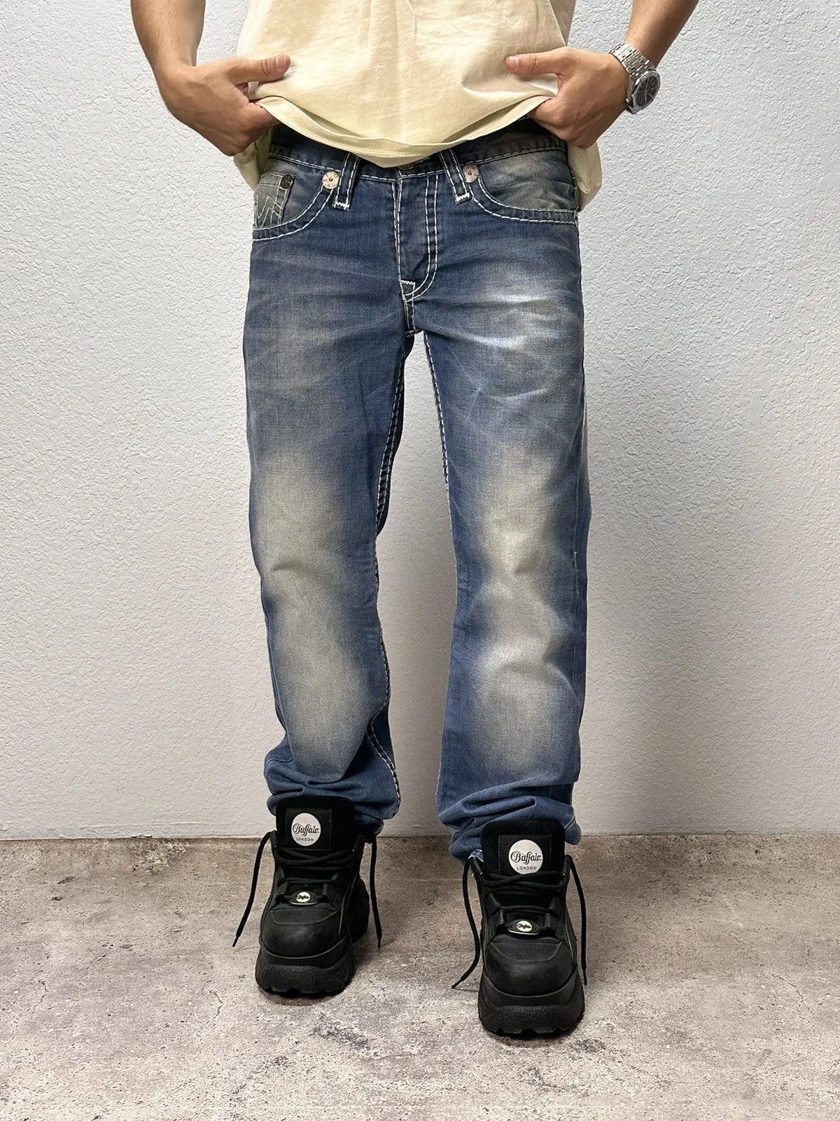 True Religion Vintage True Religion Denim Pants USA EdHardy Evisu Style Size US 34 / EU 50 - 2 Thumbnail