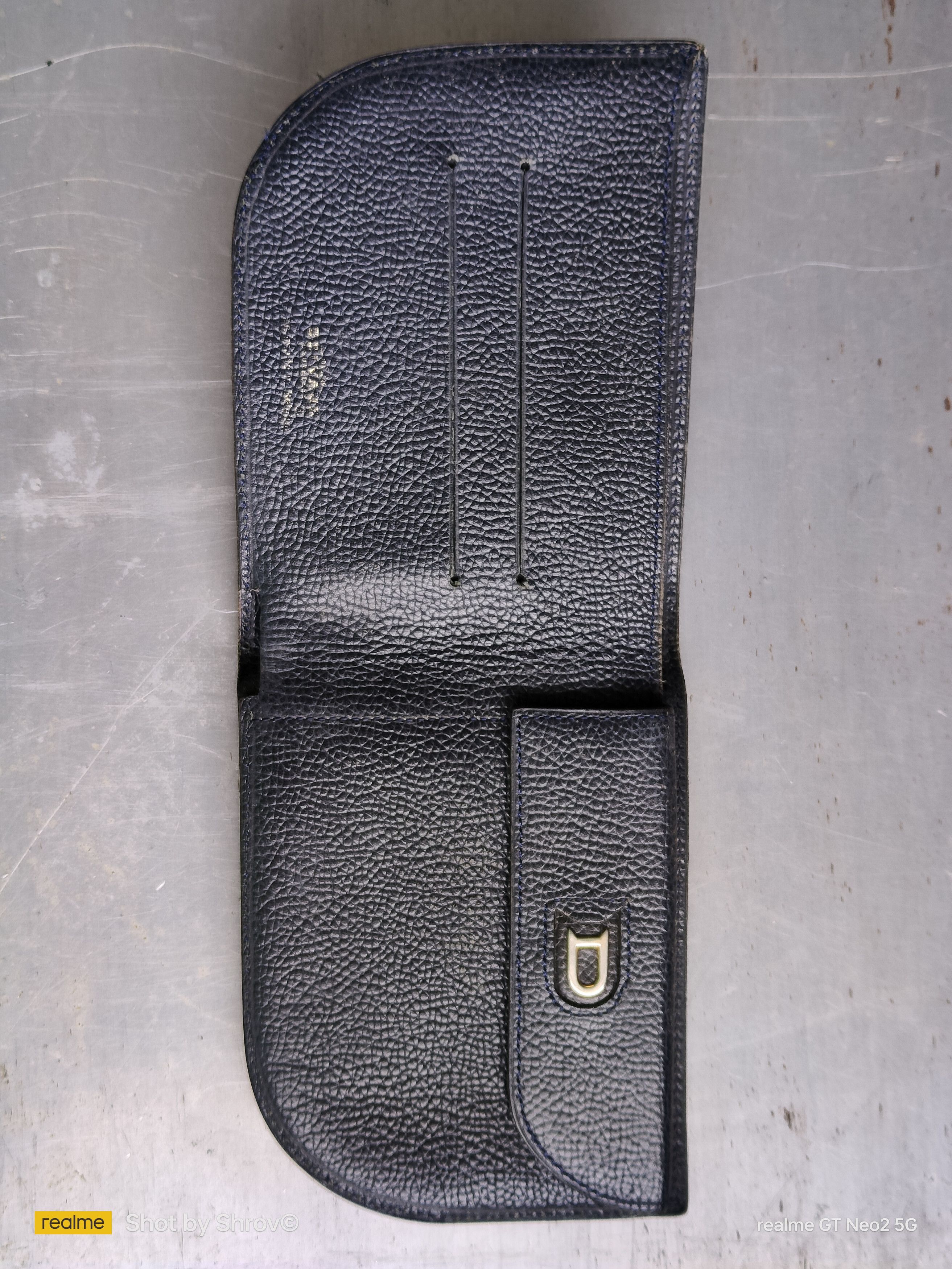 Delvaux Delvaux Dark Blue Leather D Shape Bi-Fold Wallet Size ONE SIZE - 18 Thumbnail